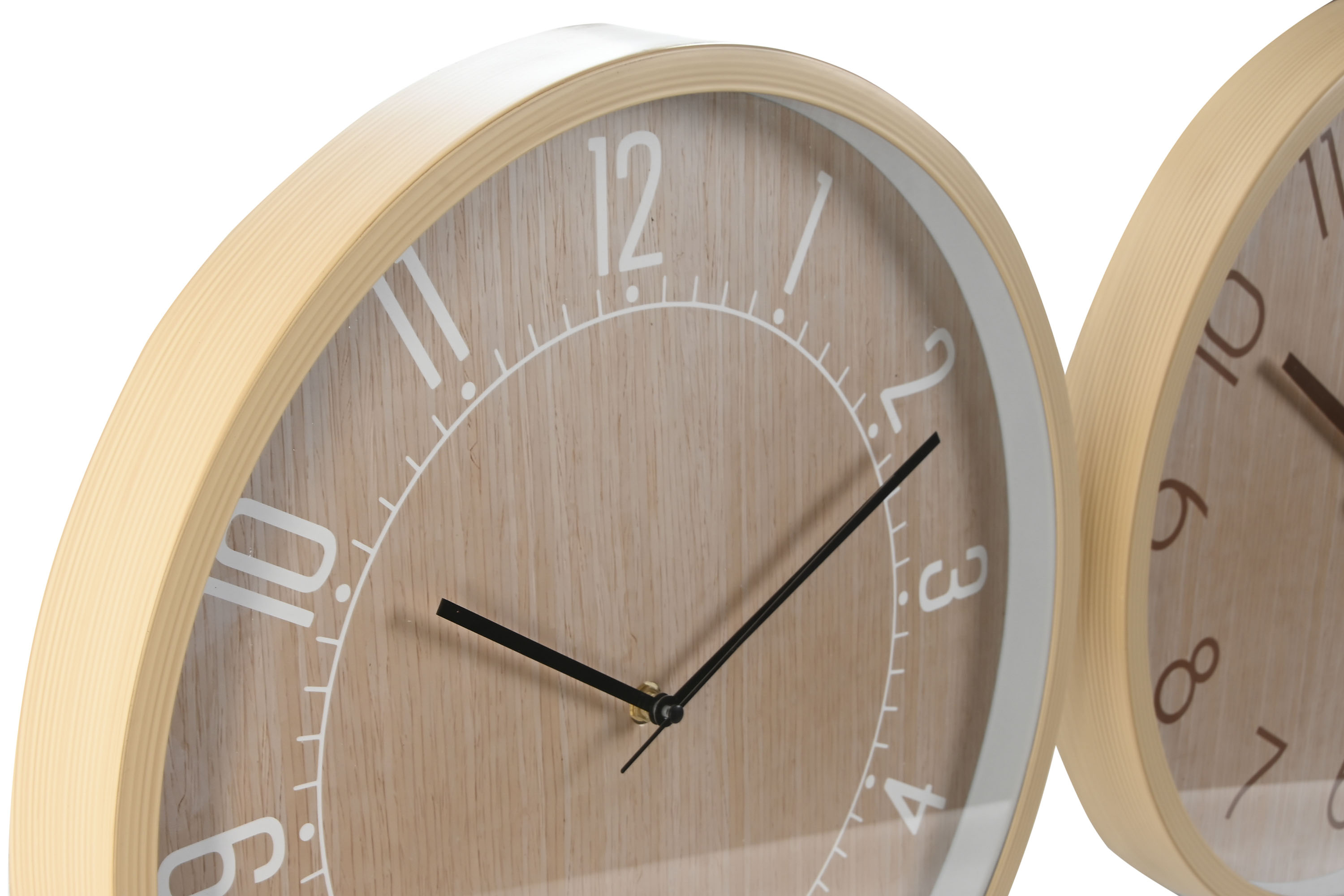 RELOJ PARED PVC 40X4X40 SILENCIOSO OSCURO 2