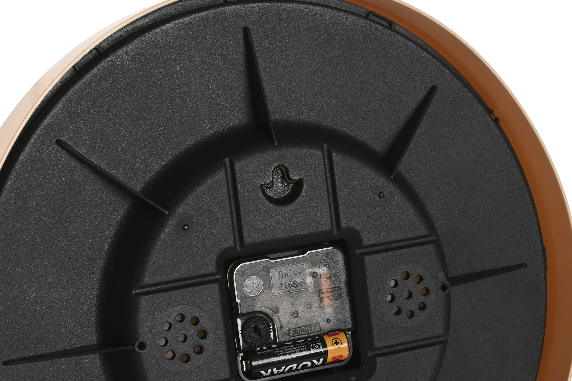 RELOJ PARED PVC 30X4,7X30 SIMIL BEIGE 3