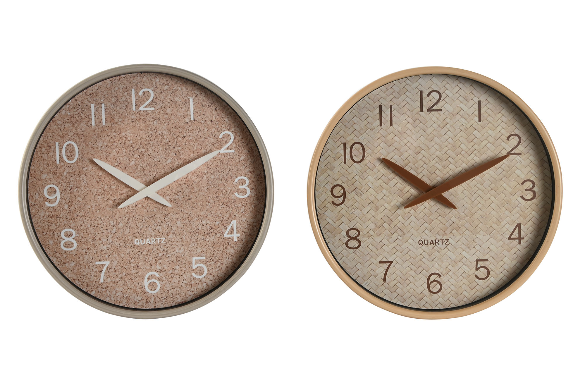 RELOJ PARED PVC 30X4,7X30 SIMIL BEIGE