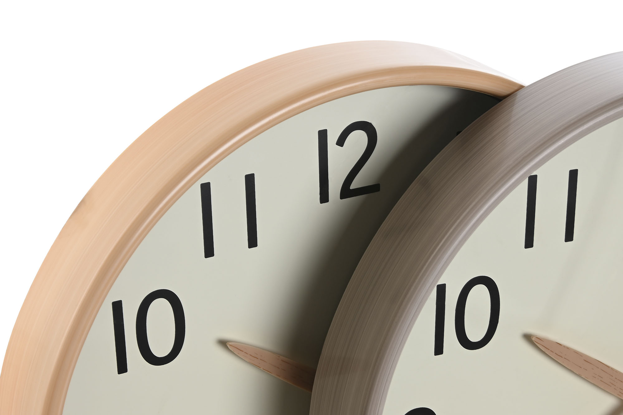 RELOJ PARED PVC 30X4,7X30 SIMIL BEIGE