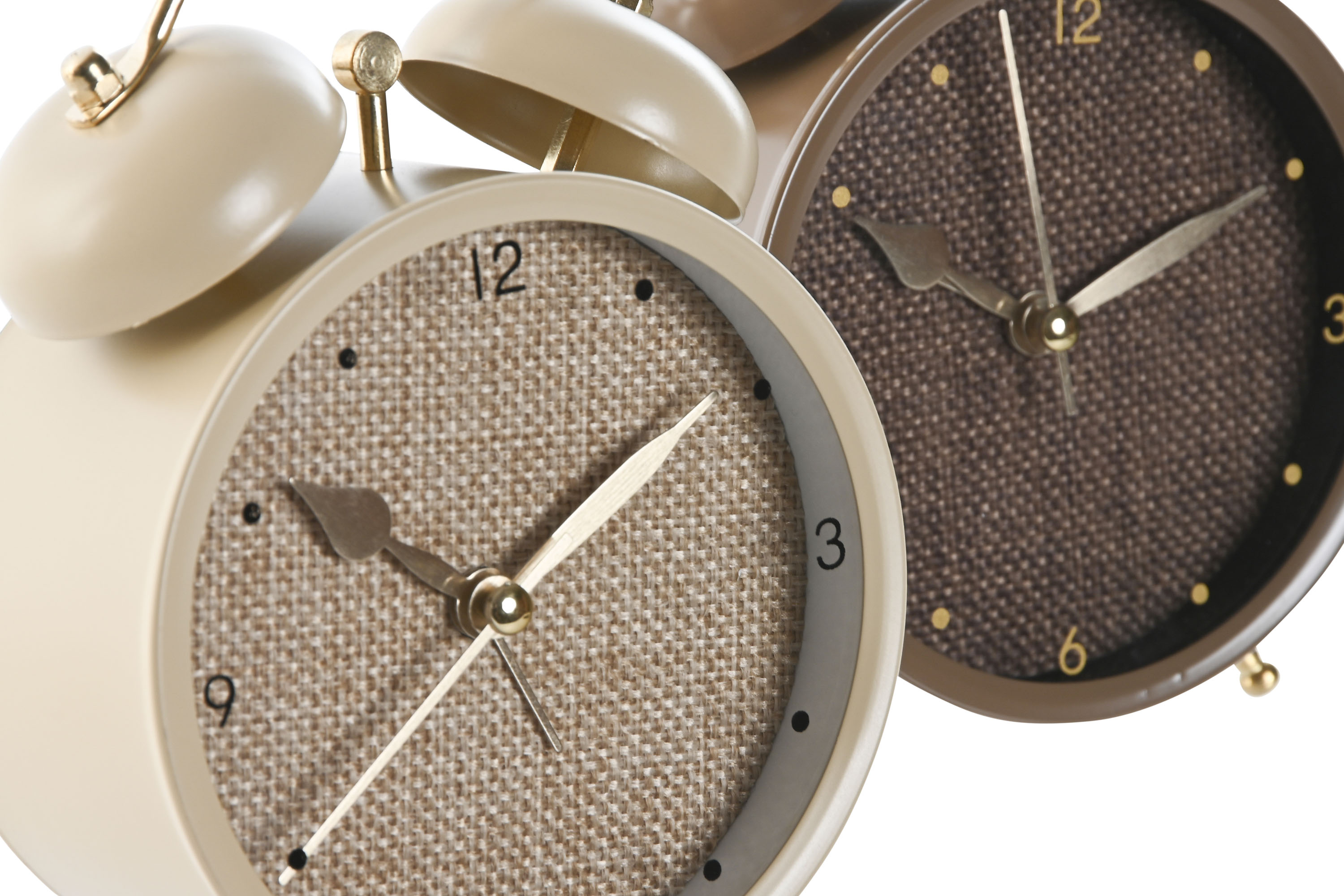 RELOJ DESPERTADOR METAL 10X5,4X13,5 CM BEIGE 2