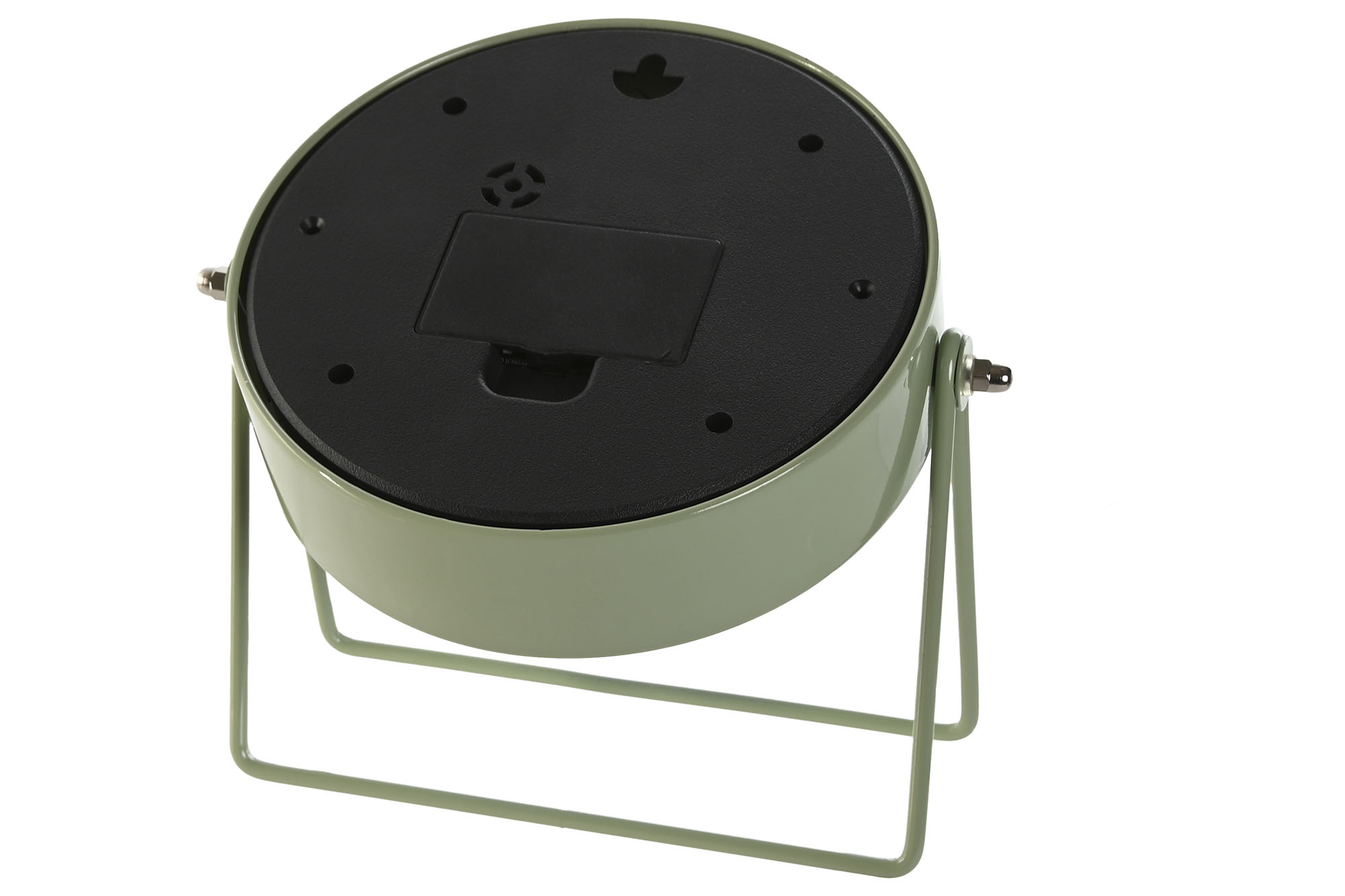 RELOJ SOBREMESA METAL 18X6,5X18,5CM VERDE 3