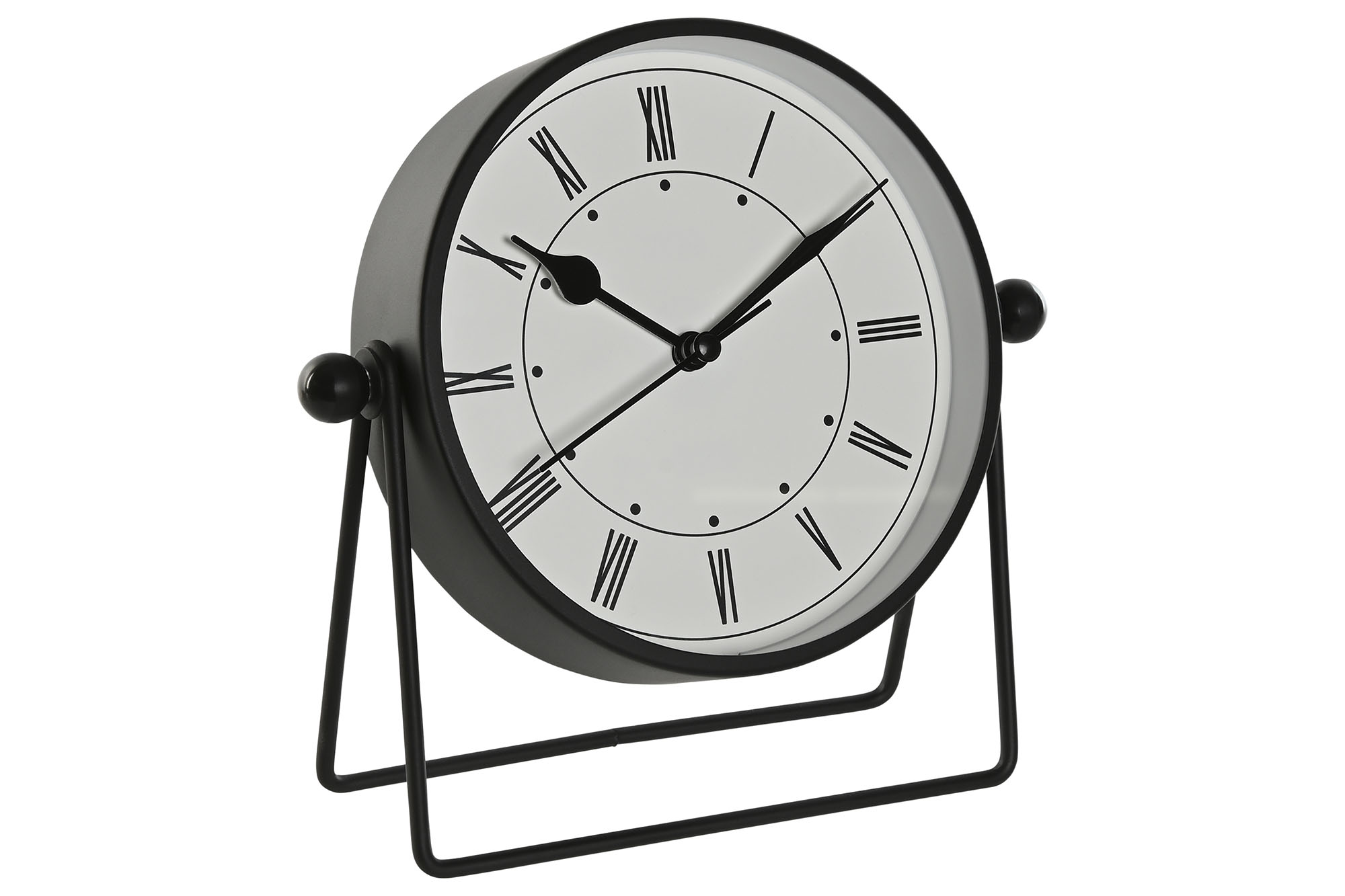 RELOJ SOBREMESA ALUMINIO 19,3X6,5X18,5 SILENCIOSO