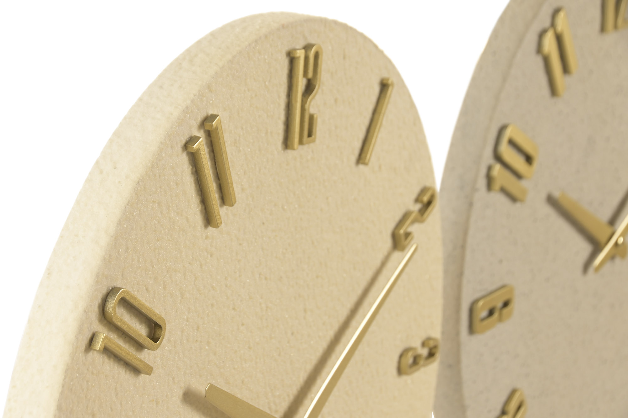 RELOJ PARED RESINA MDF 40X3,5X40CM BEIGE 2