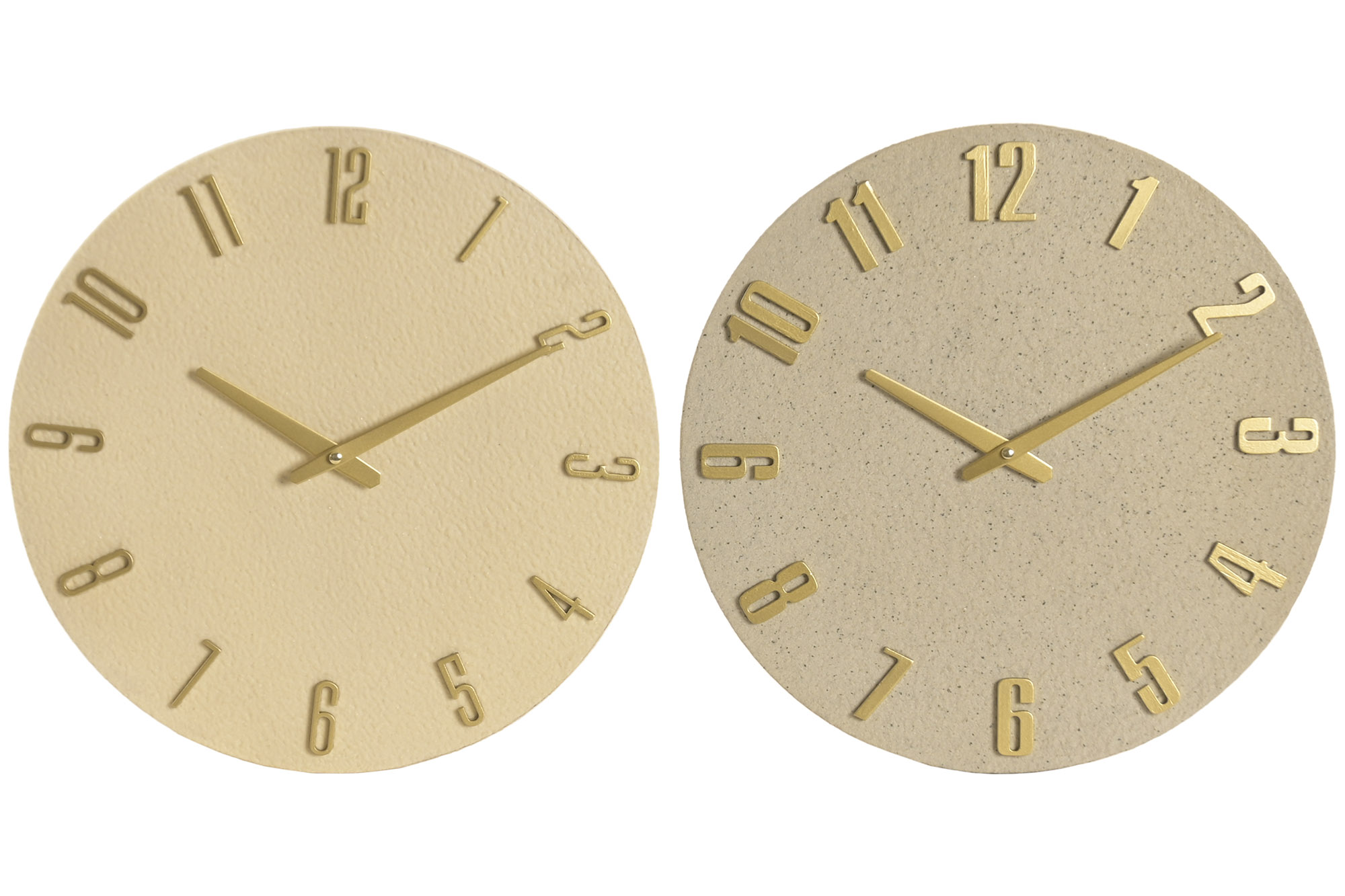 RELOJ PARED RESINA MDF 40X3,5X40CM BEIGE