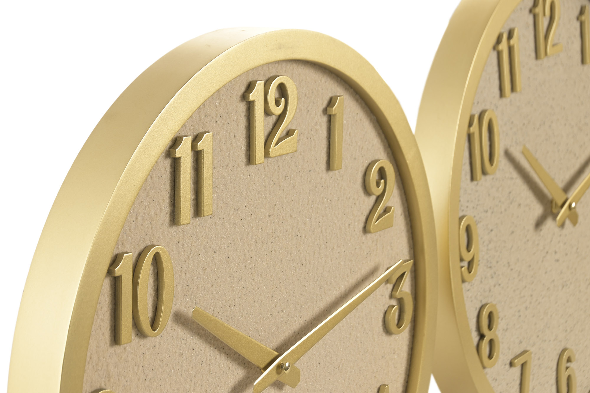 RELOJ PARED RESINA MDF 40X4X40CM BEIGE 2