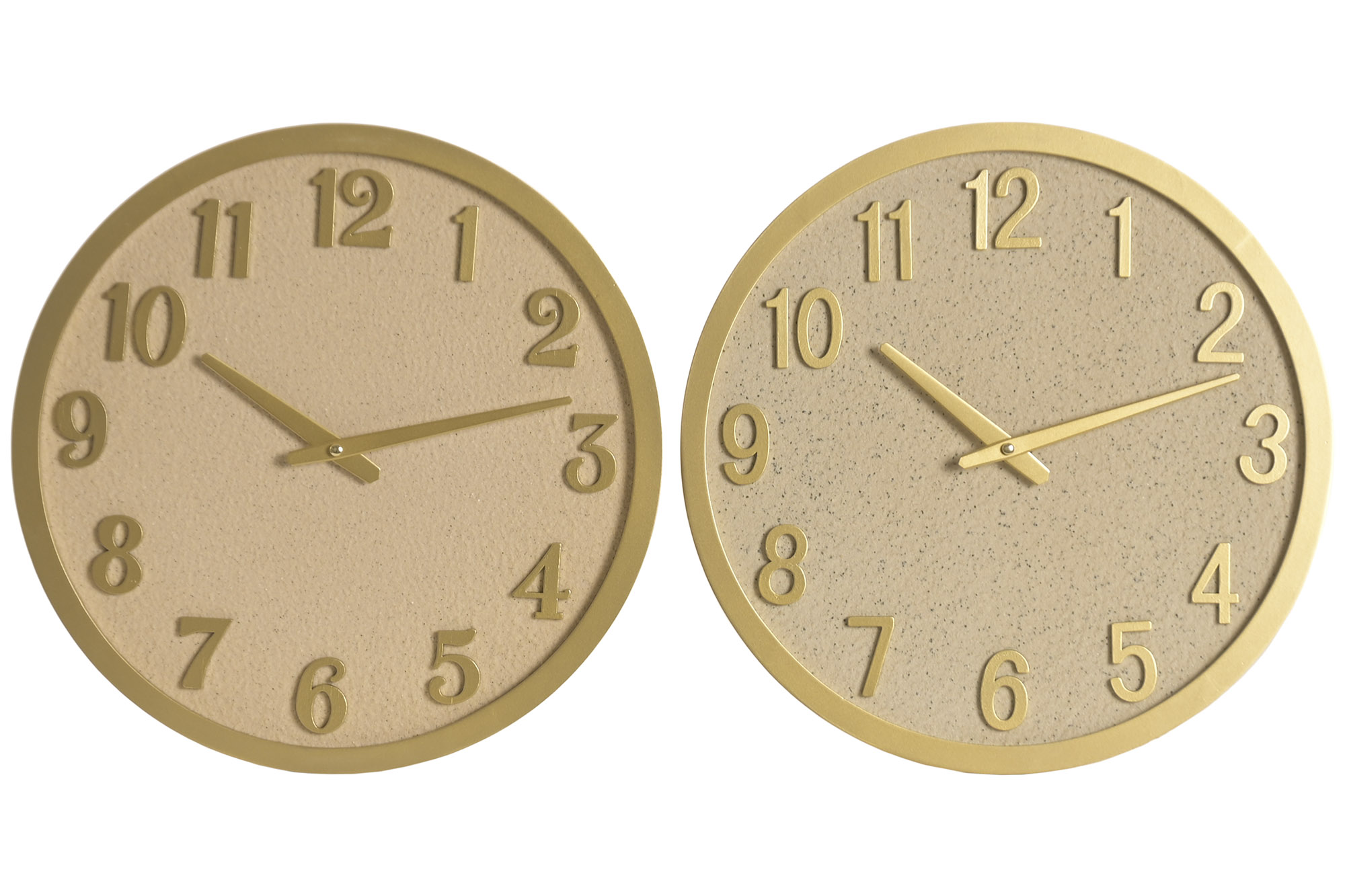 RELOJ PARED RESINA MDF 40X4X40CM BEIGE
