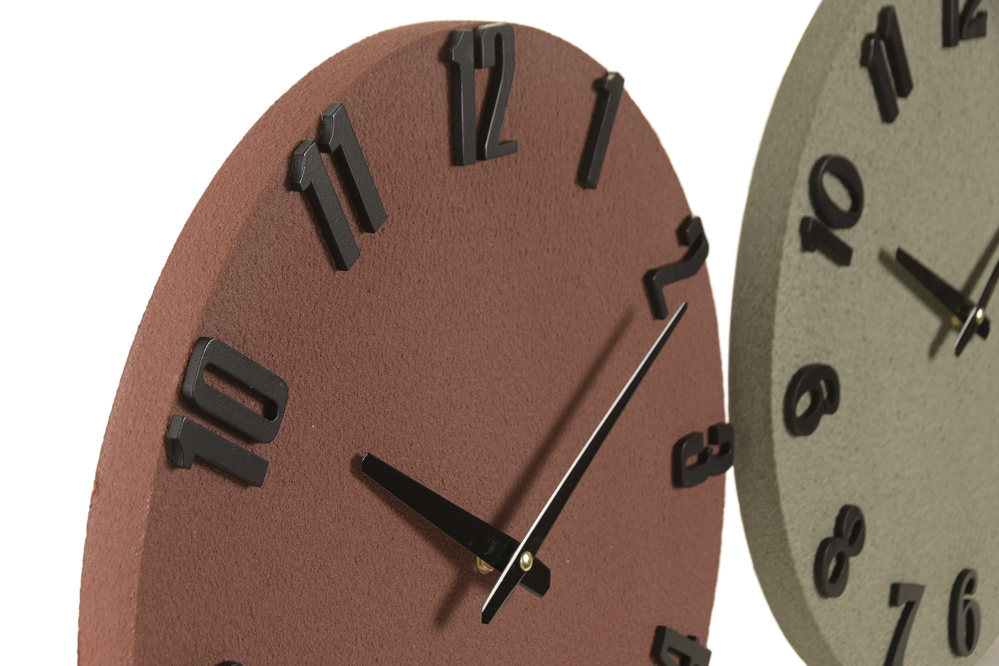 RELOJ PARED RESINA MDF 40X3,5X40 CM VERDE 2