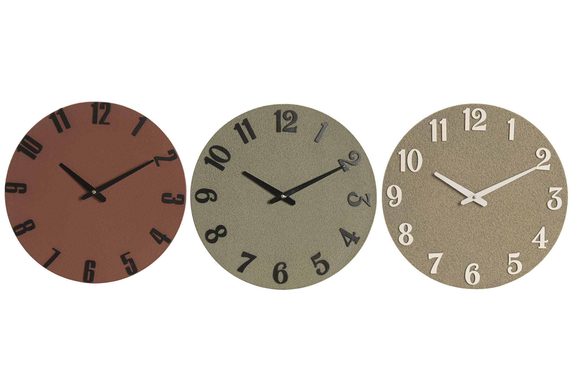 RELOJ PARED RESINA MDF 40X3,5X40 CM CALDERA
