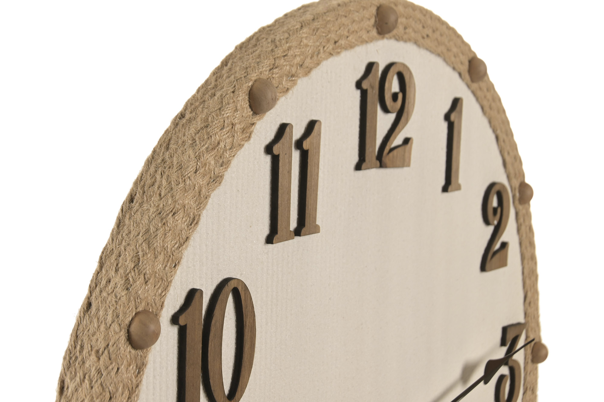 RELOJ PARED MDF LINO 60X3,5X60CM BEIGE 2