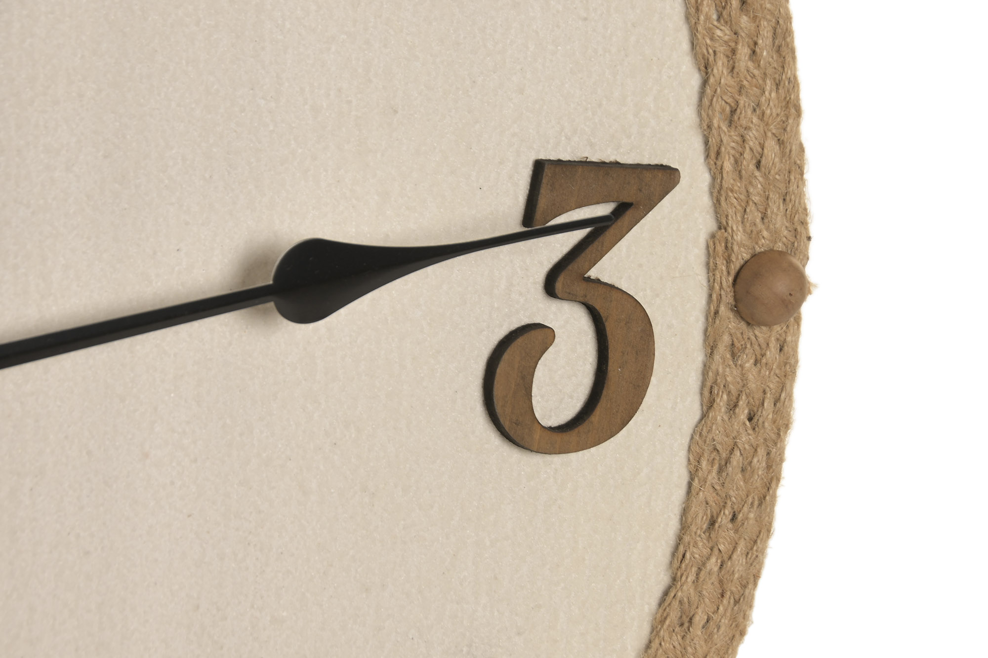 RELOJ PARED MDF LINO 60X3,5X60CM BEIGE 3
