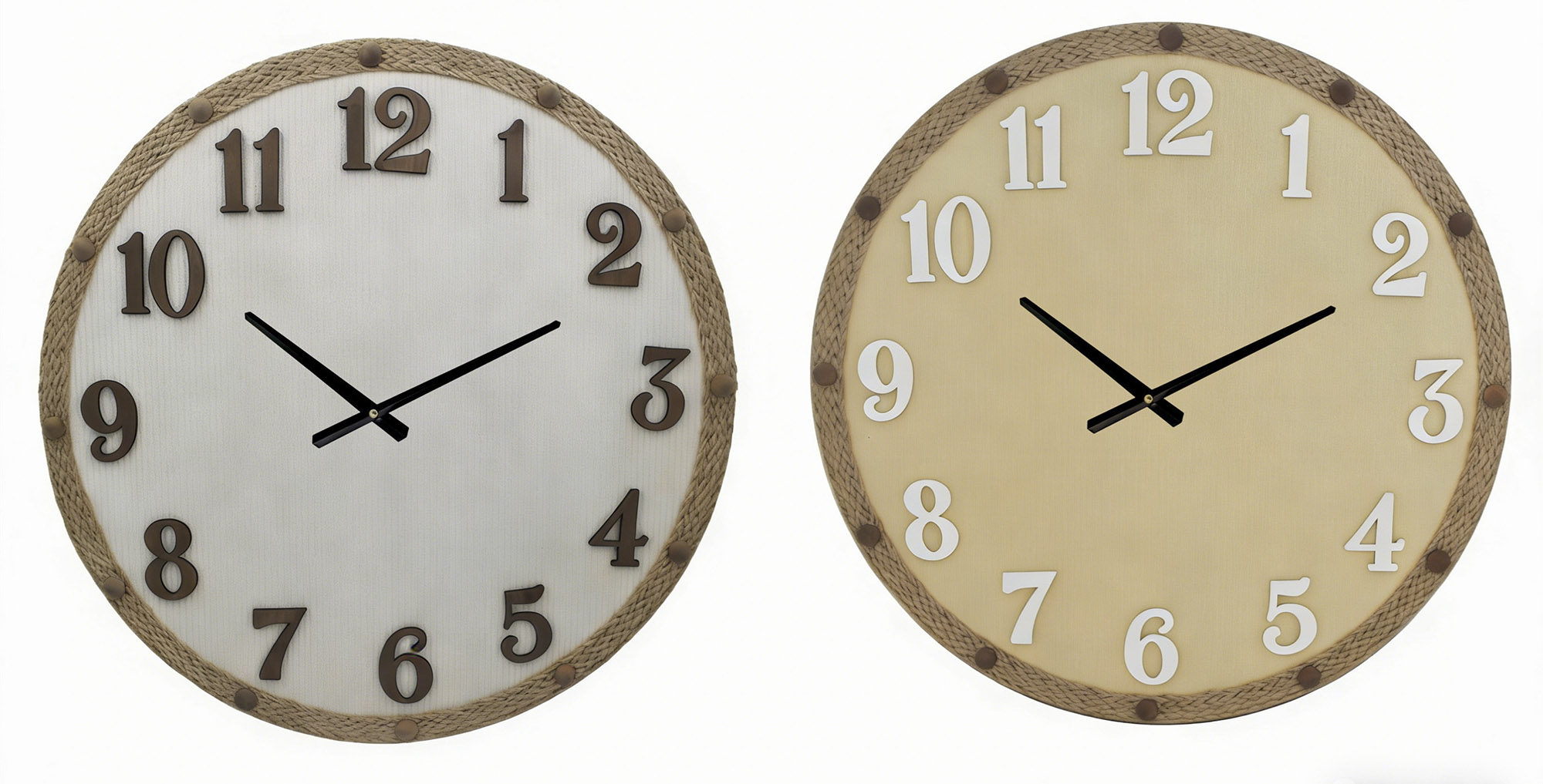 RELOJ PARED MDF LINO 60X3,5X60CM BEIGE