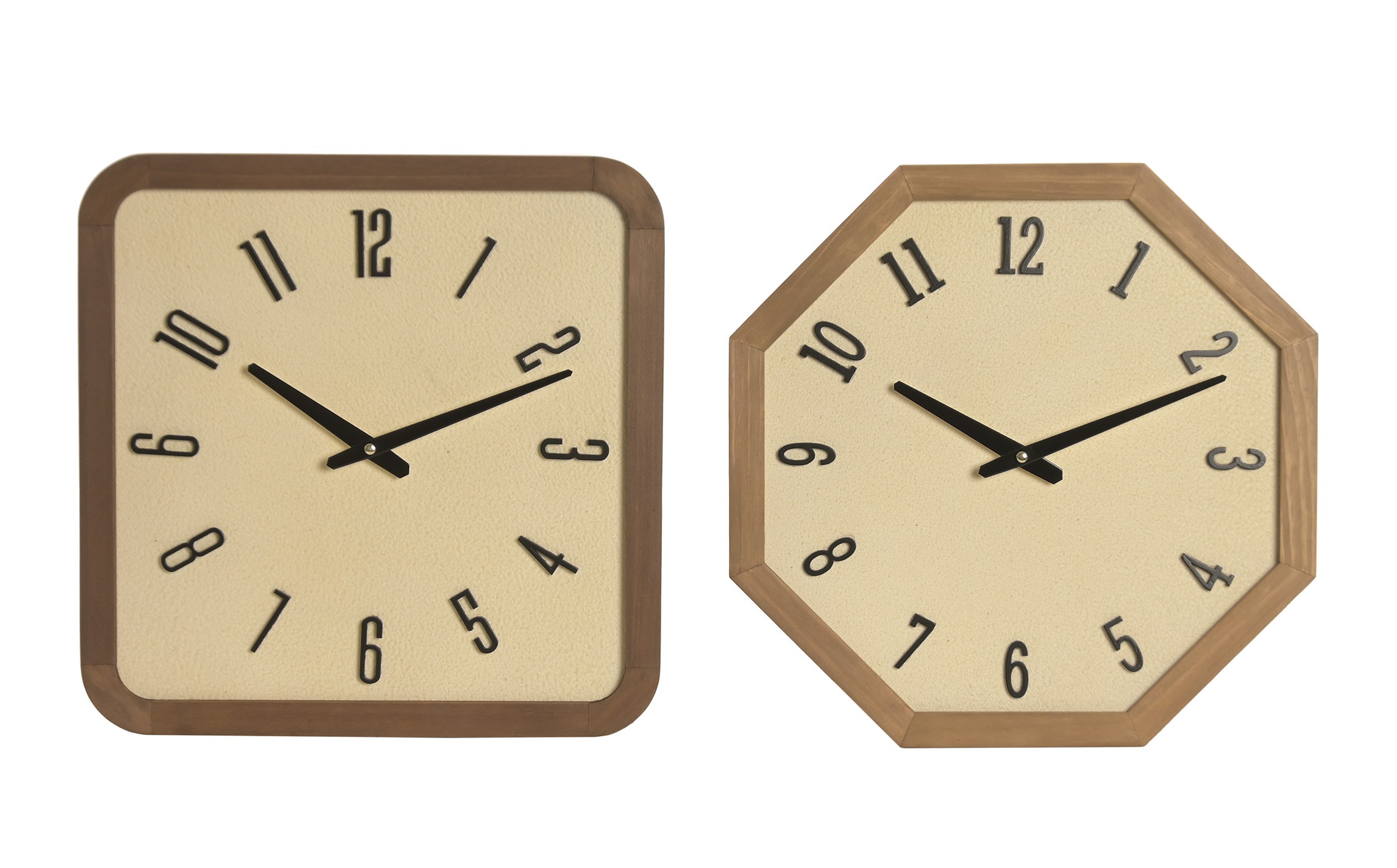 RELOJ PARED RESINA MDF 40X3,5X40CM CUADRADO