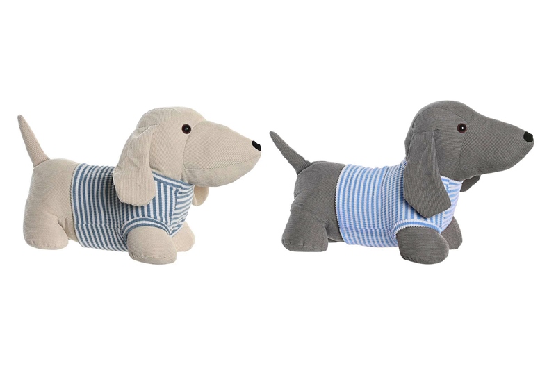 SUJETAPUERTAS POLIESTER 37X18X20 1,25 PERRO GRIS