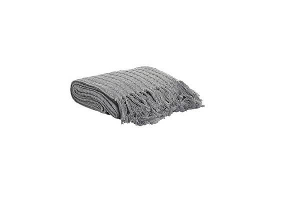 PLAID ALGODON 130X170CM 450GSM GRIS