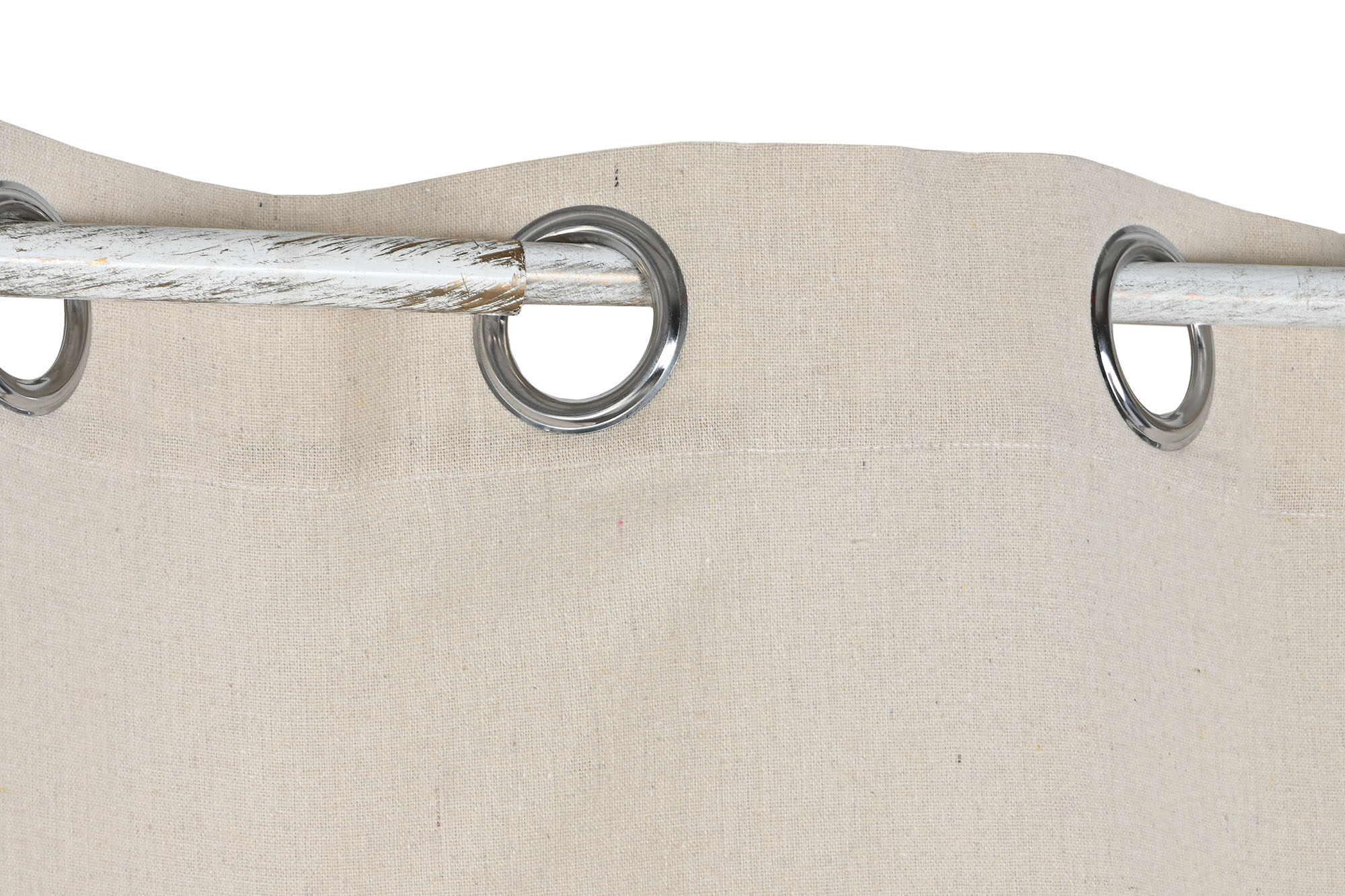 CORTINA ALGODON YUTE 140X260CM ANILLAS NATURAL 2