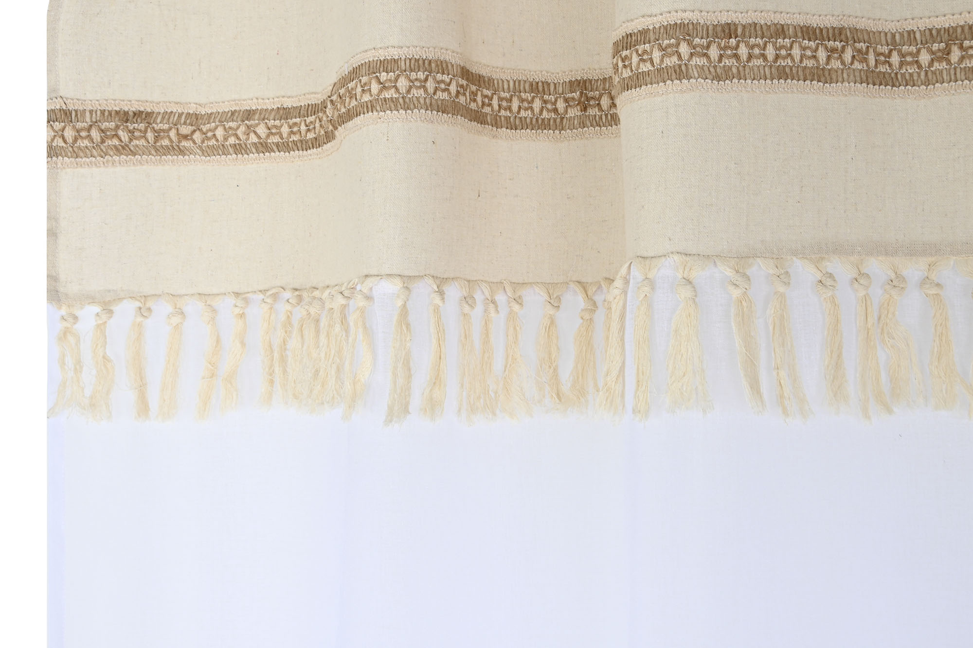 CORTINA ALGODON YUTE 140X260CM ANILLAS NATURAL 4