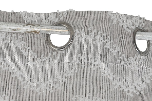 CORTINA POLIESTER 140X260CM BORDADA BEIGE 2