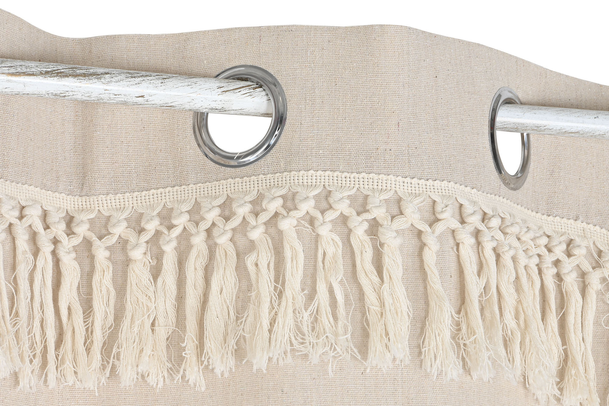 CORTINA ALGODON 140X260CM FLECOS BEIGE 2