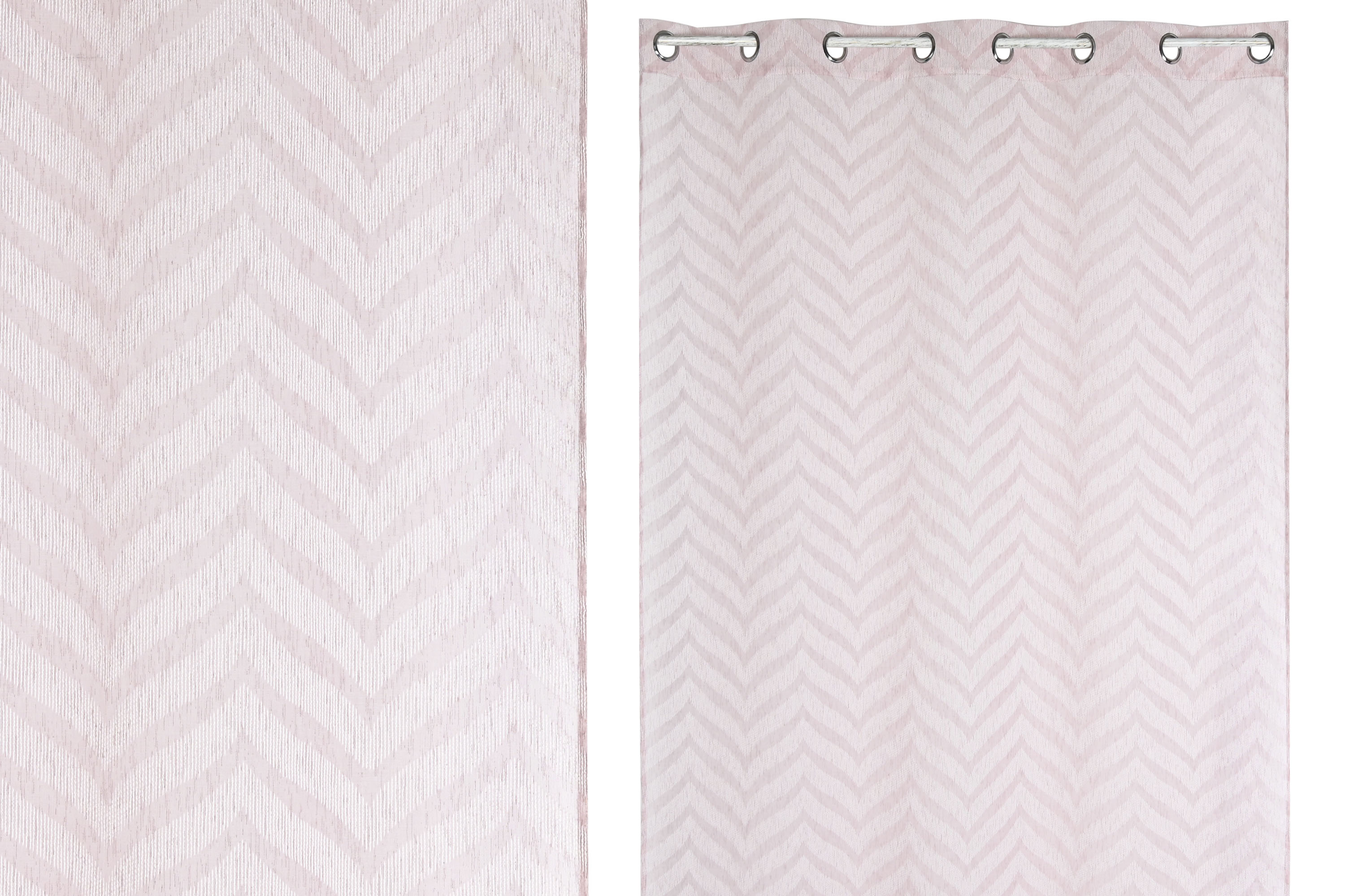 CORTINA POLIESTER 140X260 8 ANILLAS ROSA PALO