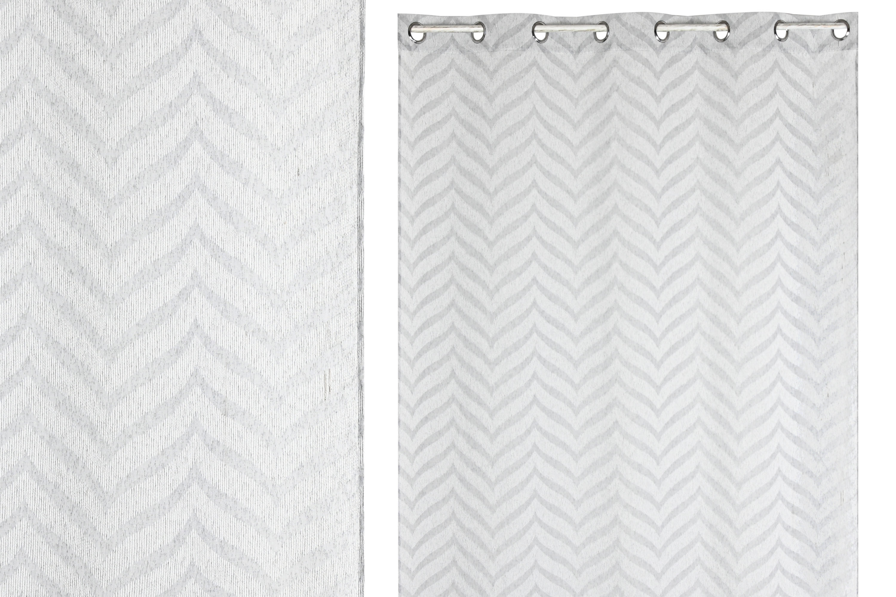 CORTINA POLIESTER 140X260 8 ANILLAS GRIS CLARO