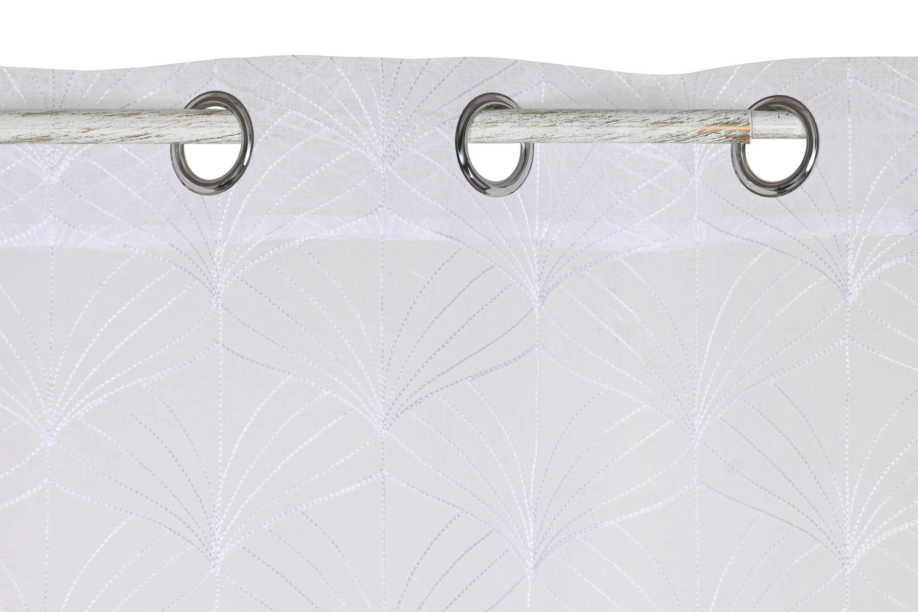 CORTINA POLIESTER 140X260 8 ANILLAS BLANCO 2