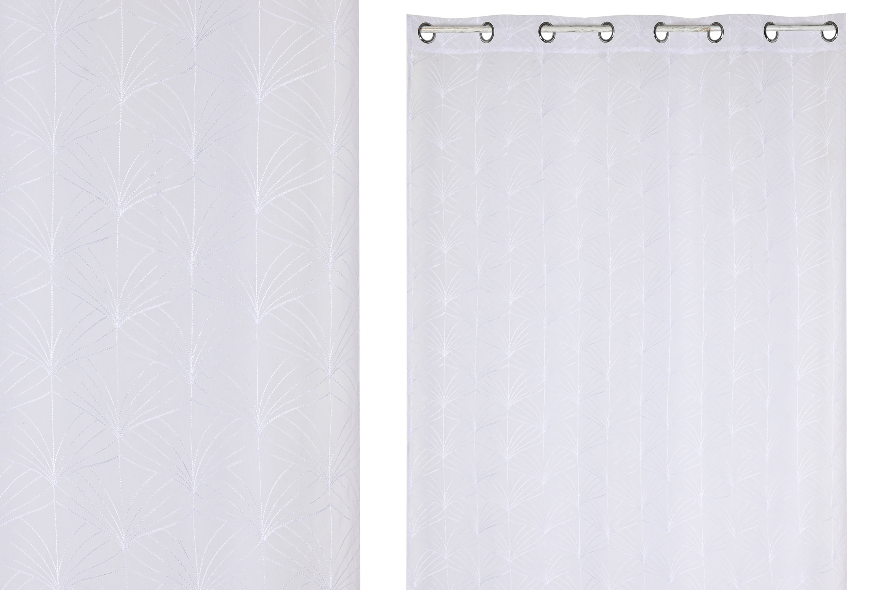 CORTINA POLIESTER 140X260 8 ANILLAS BLANCO