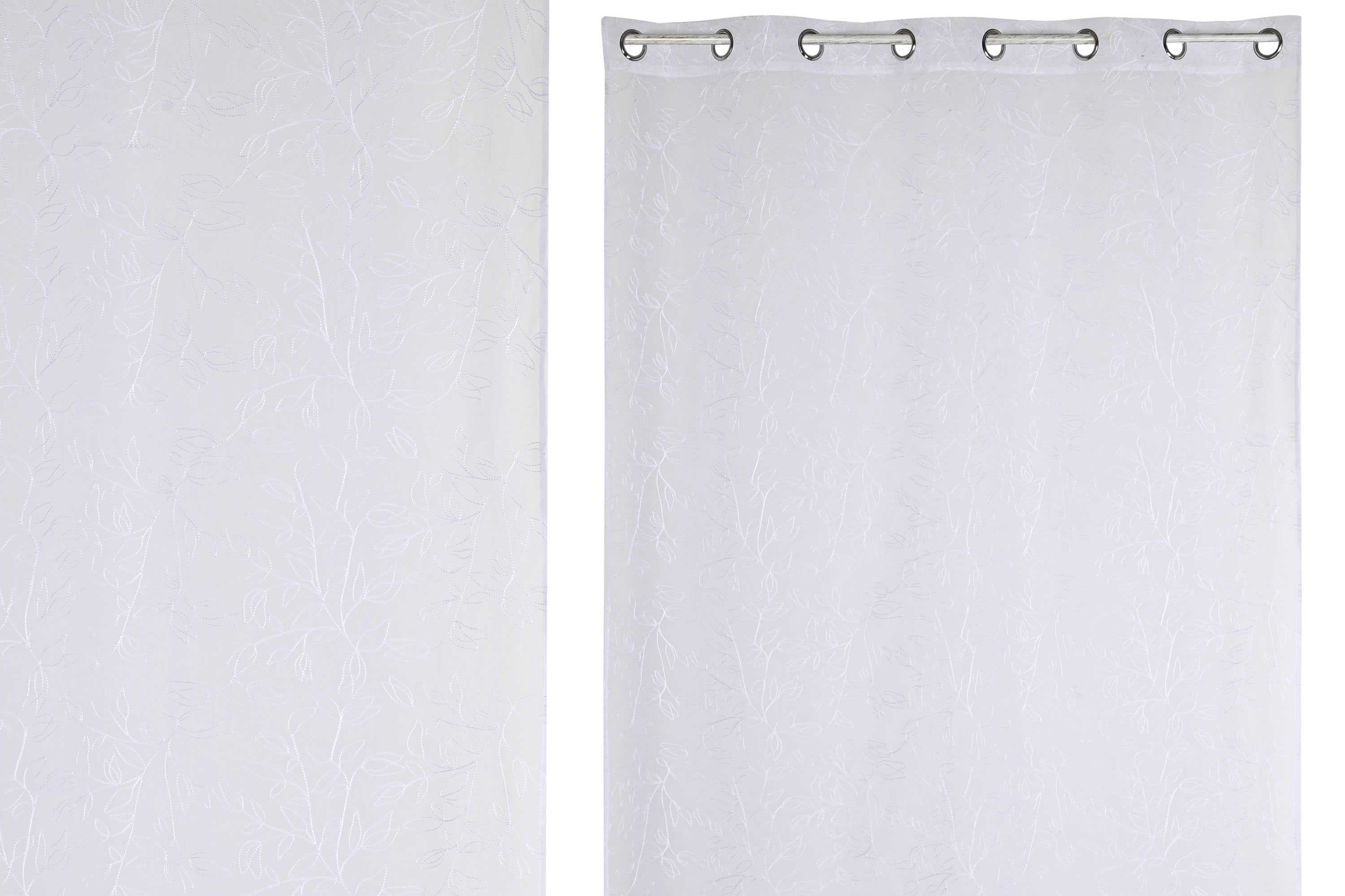 CORTINA POLIESTER 140X260 8 ANILLAS BLANCO