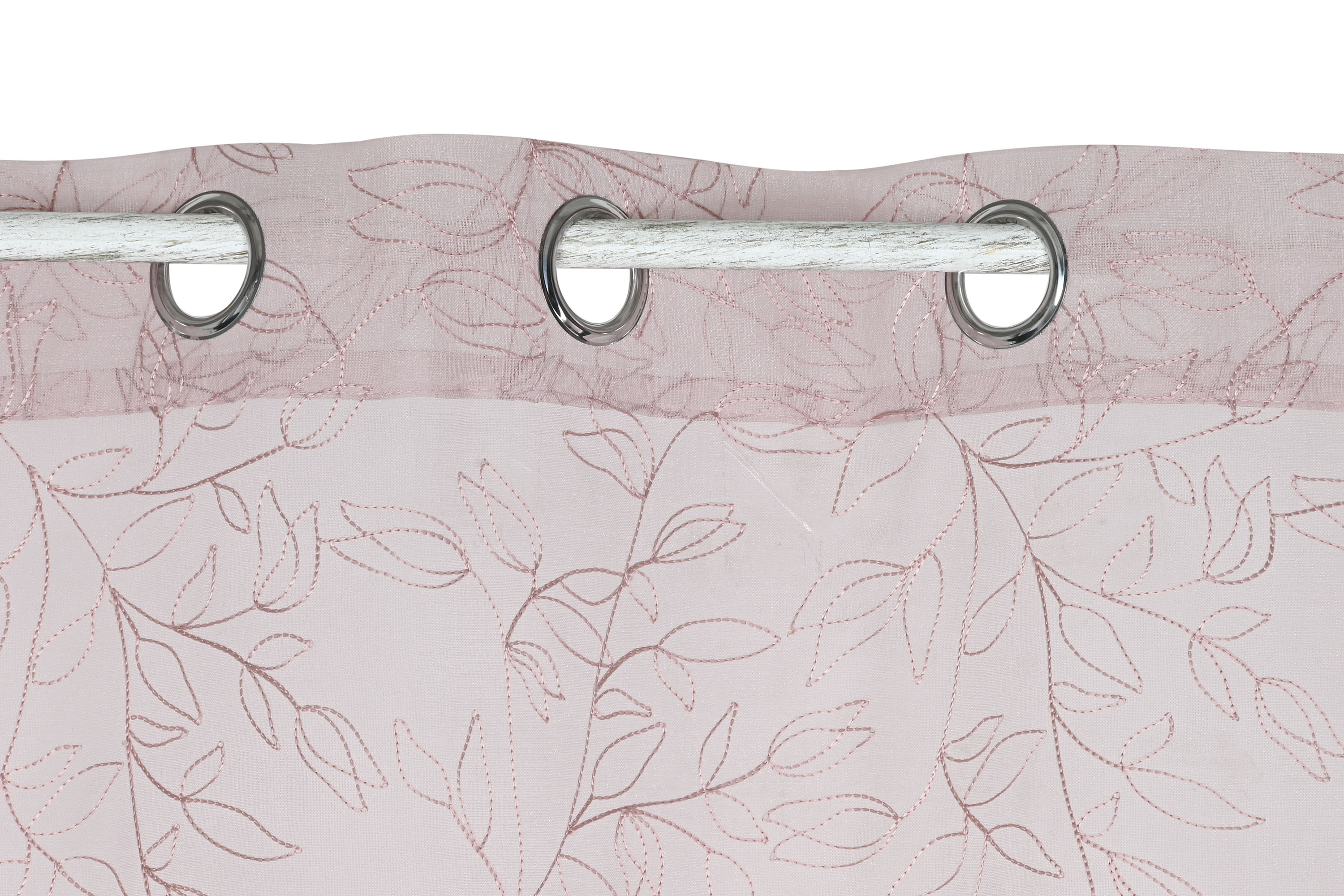 CORTINA POLIESTER 140X260 8 ANILLAS ROSA PALO 2