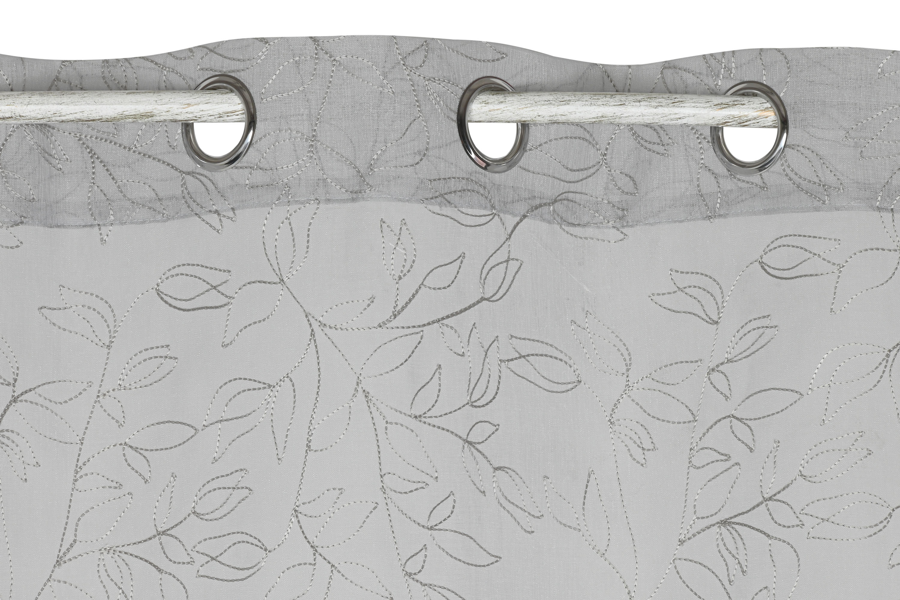 CORTINA POLIESTER 140X260 8 ANILLAS GRIS CLARO 2