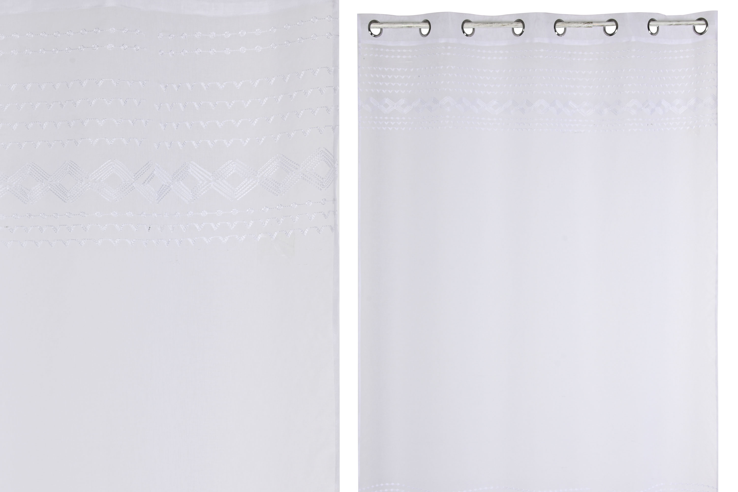 CORTINA POLIESTER 140X260 8 ANILLAS BLANCO