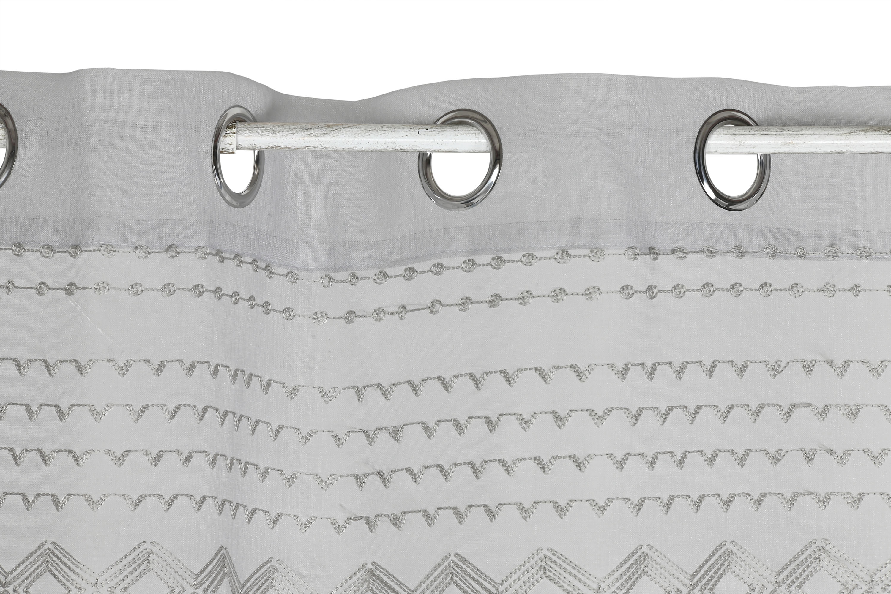 CORTINA POLIESTER 140X260 8 ANILLAS GRIS CLARO 2