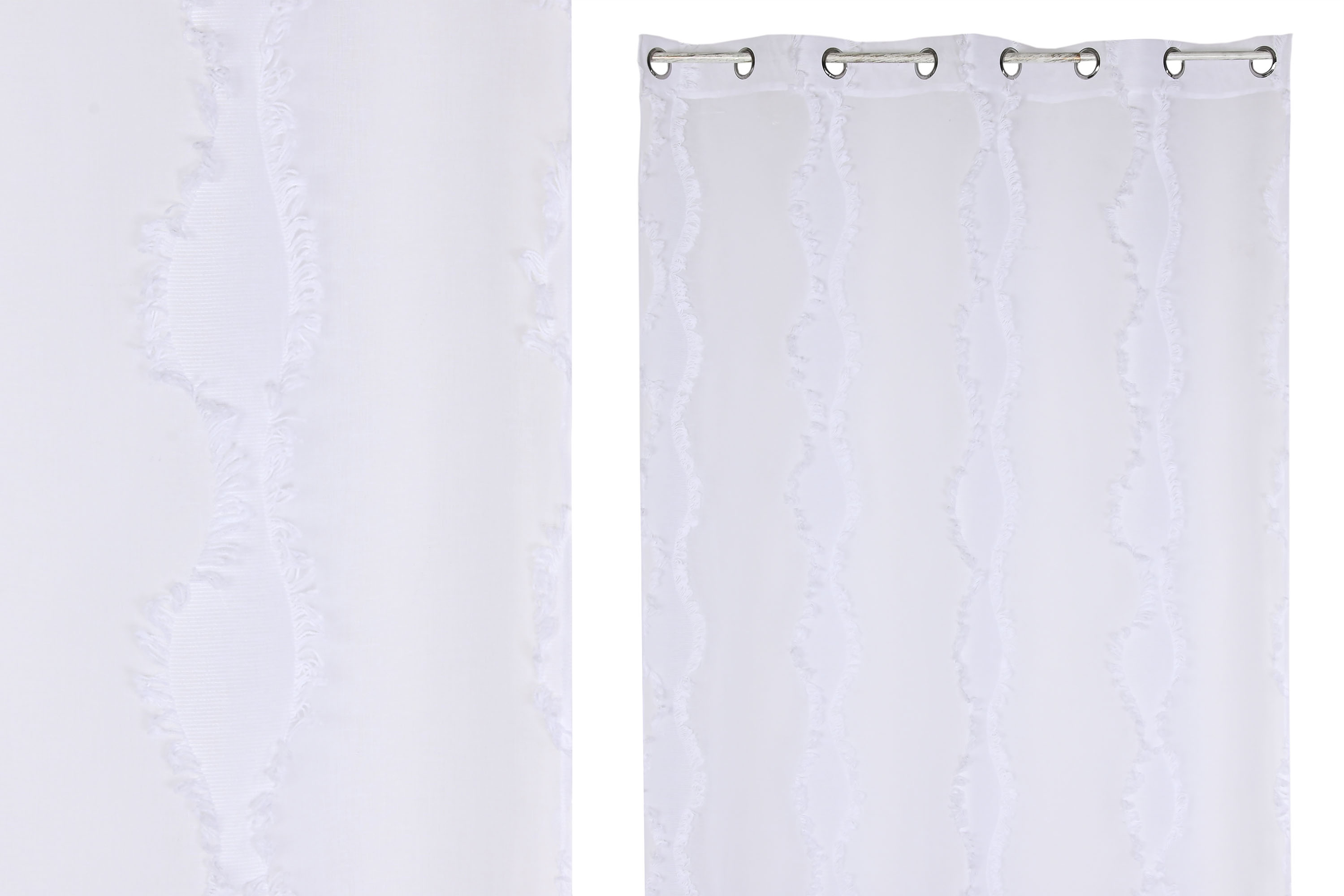 CORTINA POLIESTER 140X260 8 ANILLAS BLANCO