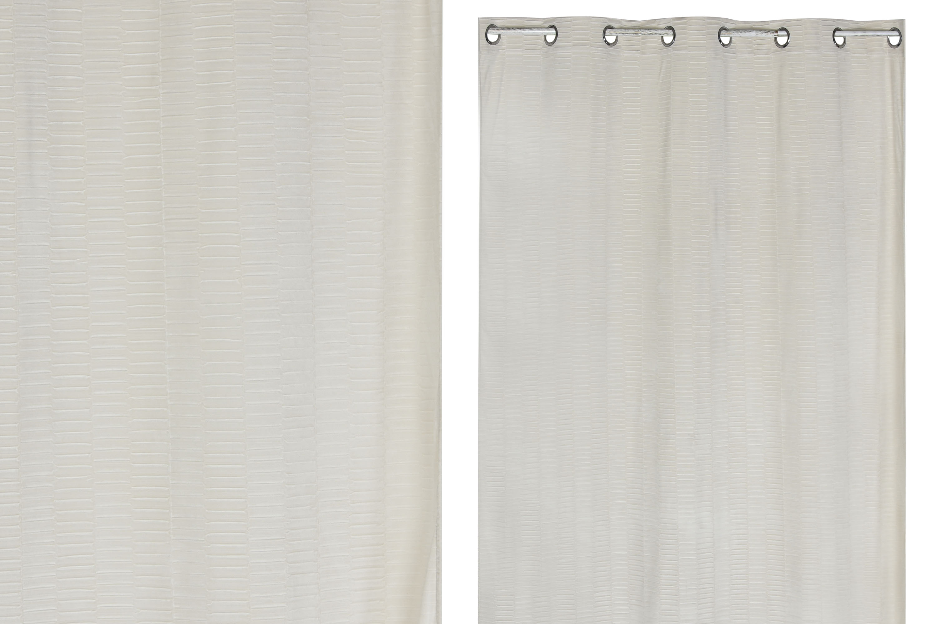 CORTINA POLIESTER 140X260 8 ANILLAS CRUDO