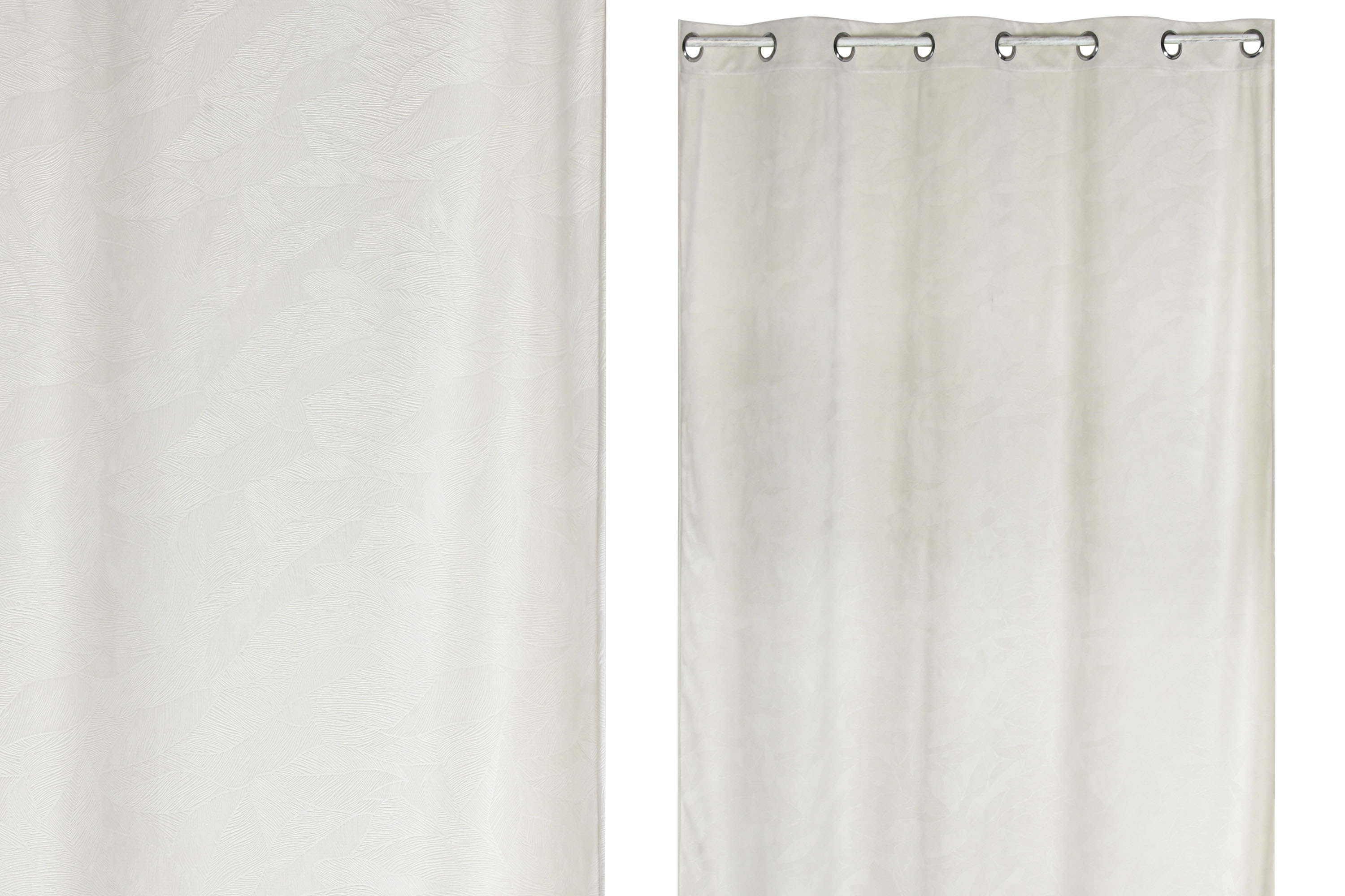 CORTINA POLIESTER 140X280 8 ANILLAS CRUDO