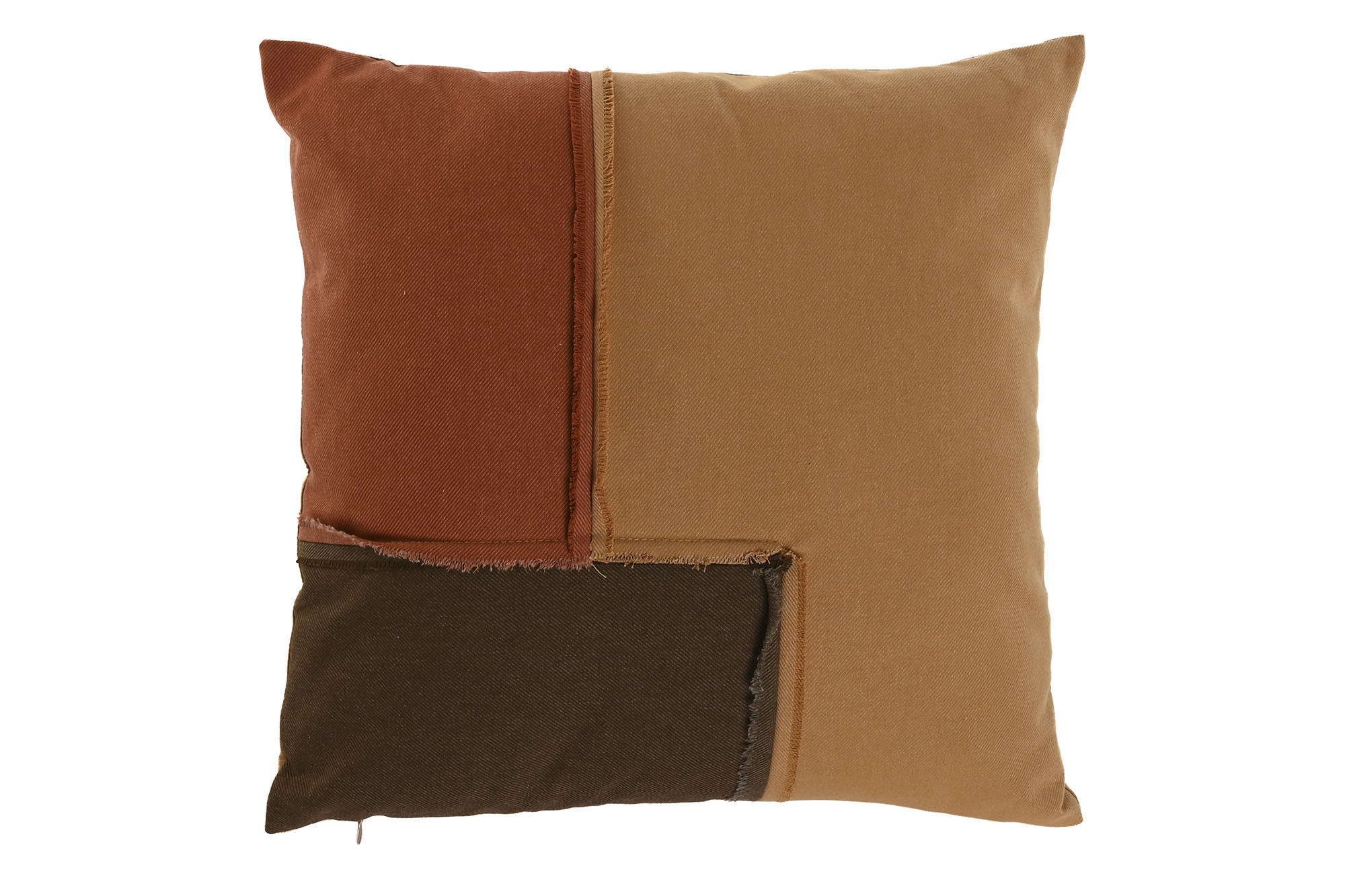 COJIN ALGODON 45X45 420 GR, PATCHWORK MOSTAZA