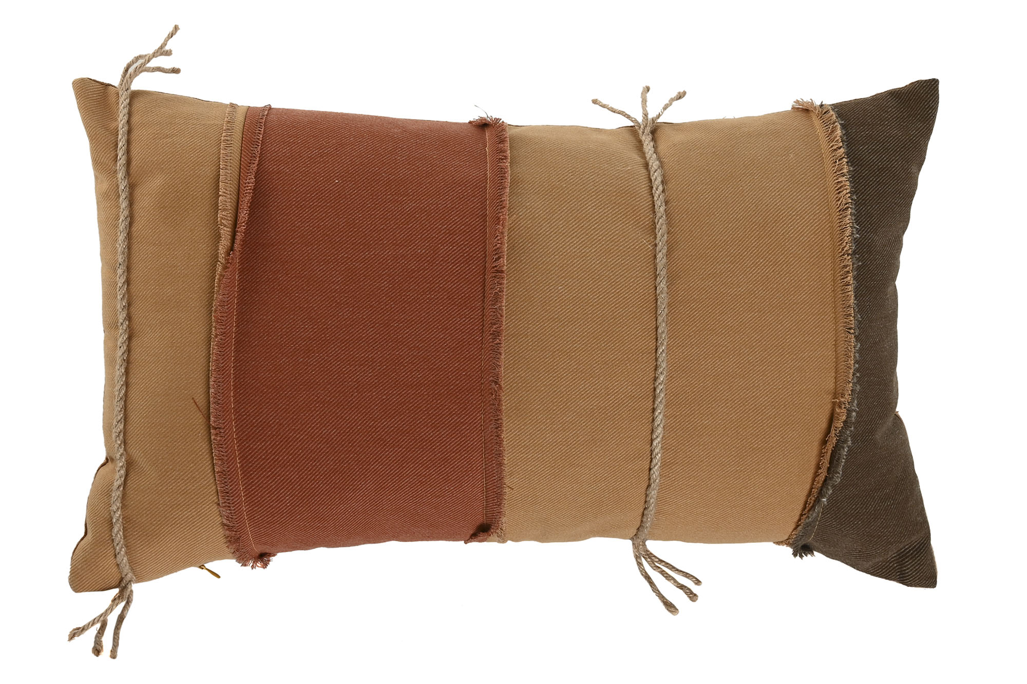 COJIN ALGODON 50X30 380 GR, PATCHWORK MARRON