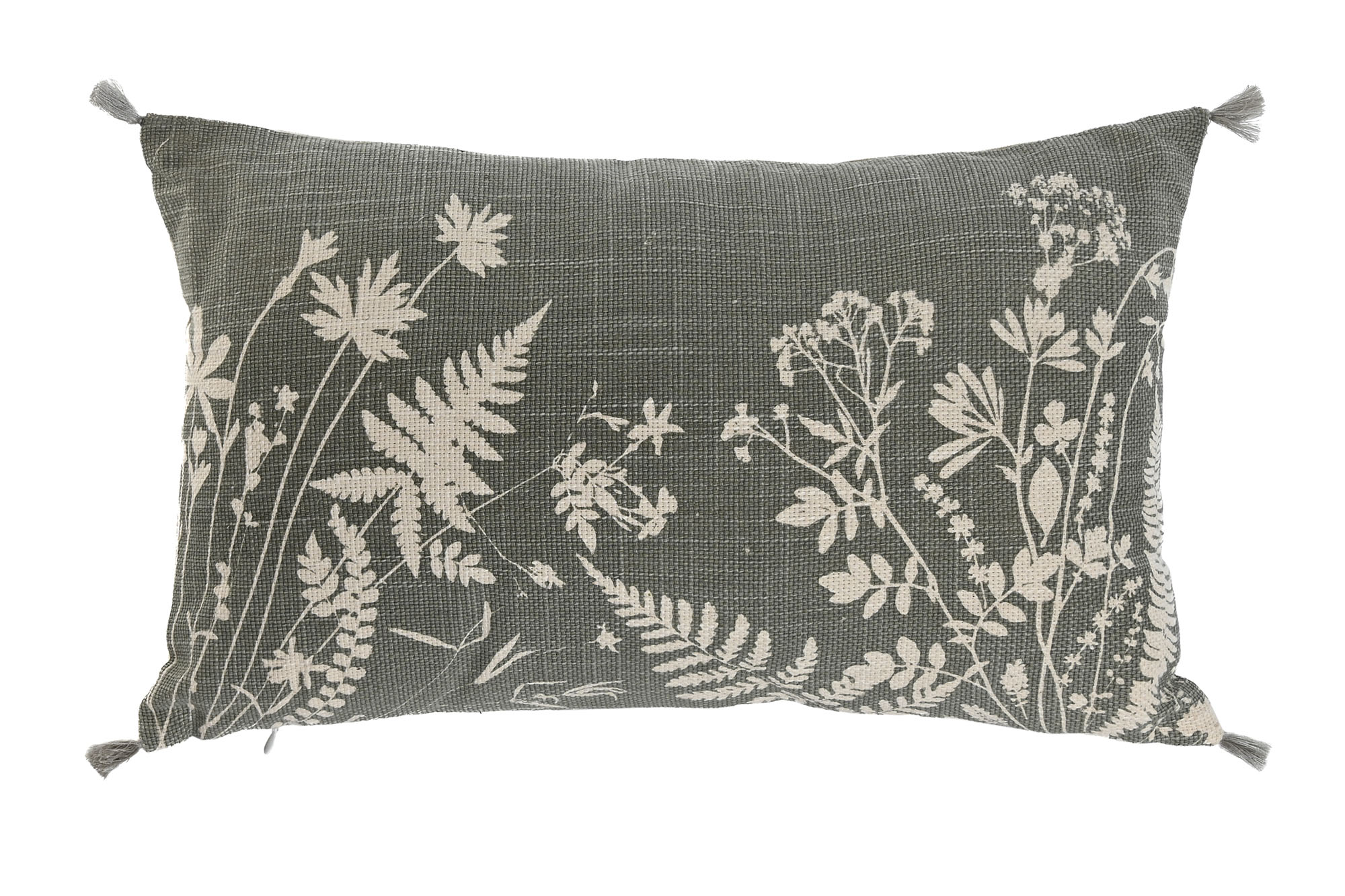 COJIN ALGODON LINO 50X30 380 GR, BORLAS VERDE