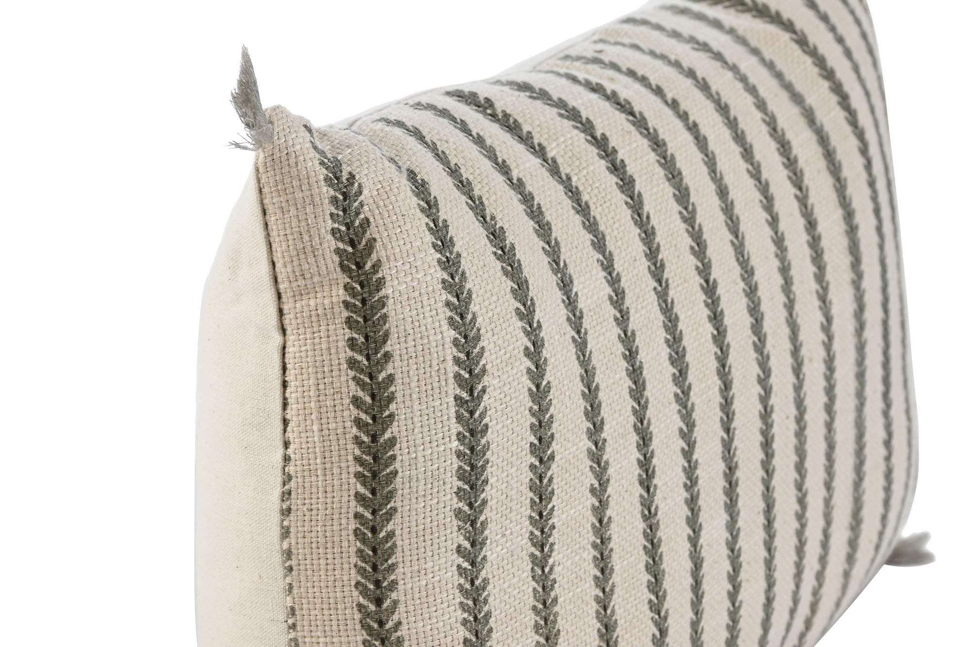 COJIN ALGODON LINO 50X30CM 380GR BORLAS BEIGE 2