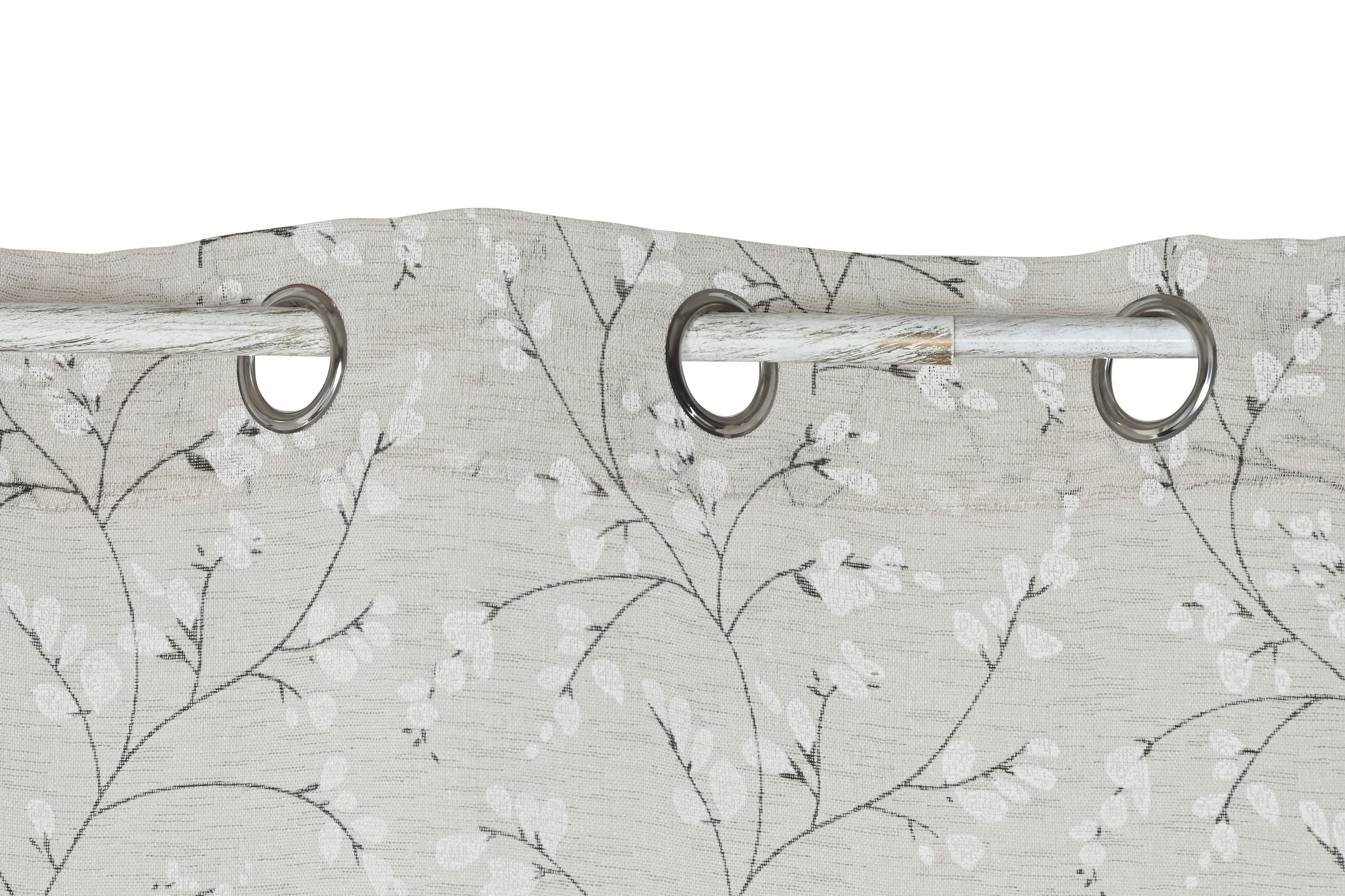 CORTINA POLIESTER 140X260 8 ANILLAS BEIGE 2