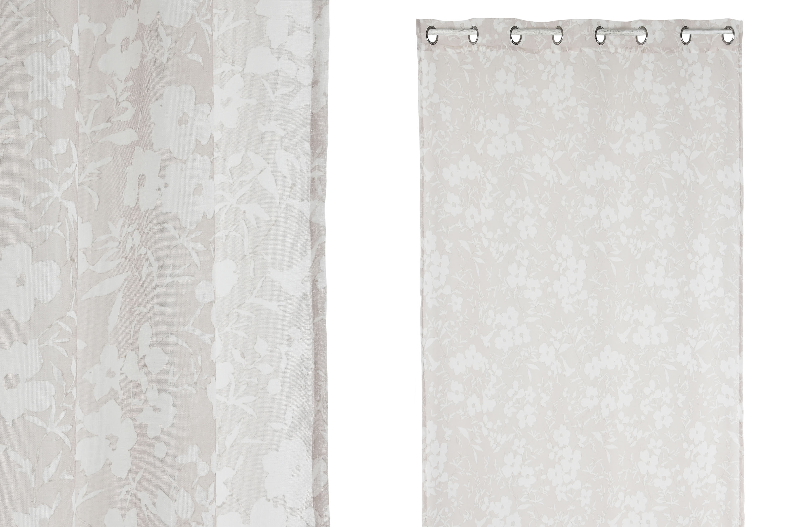 CORTINA POLIESTER 140X260 8 ANILLAS BEIGE