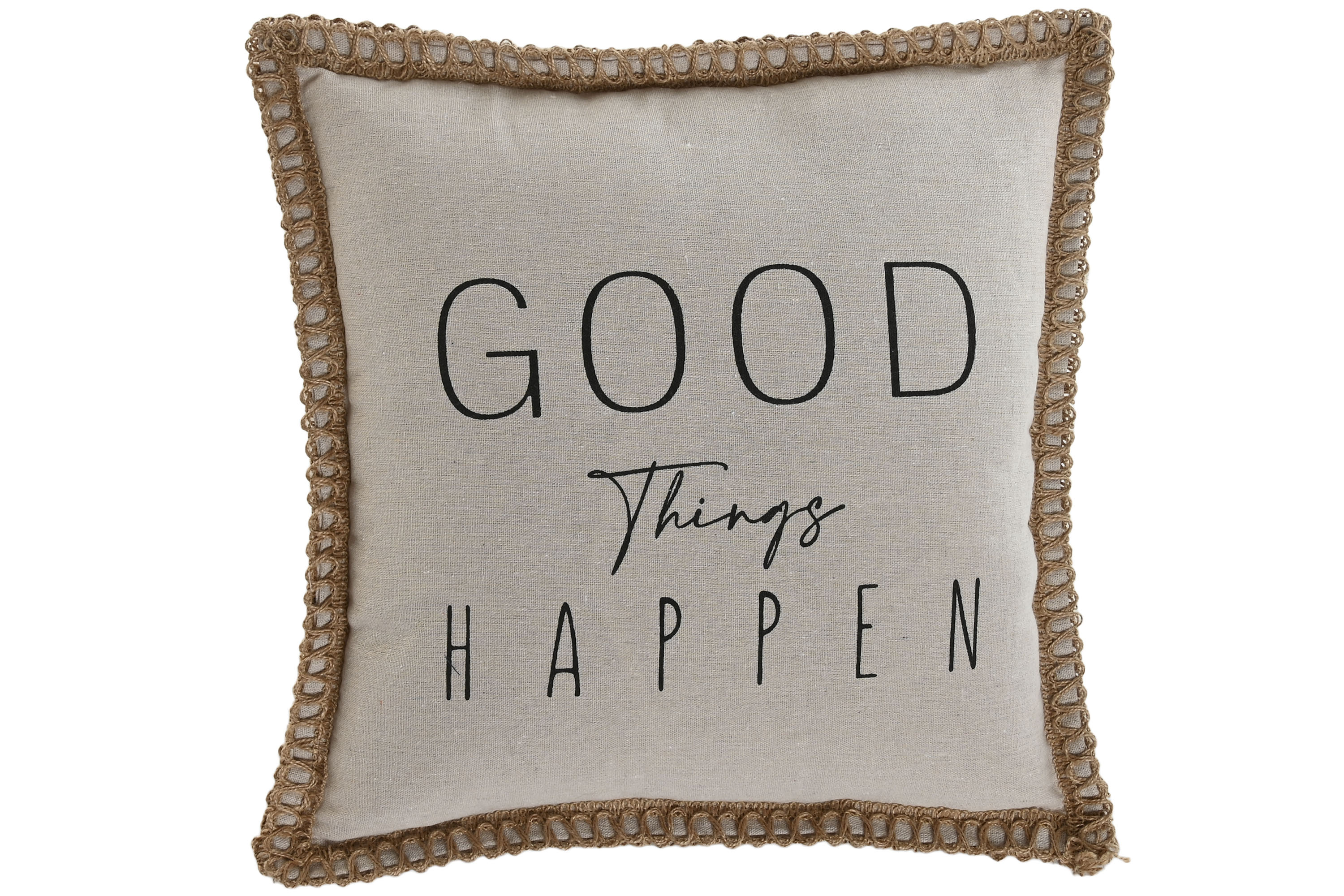 COJIN POLIESTER ALGODON 45X45 420 GR, FLECOS BEIGE