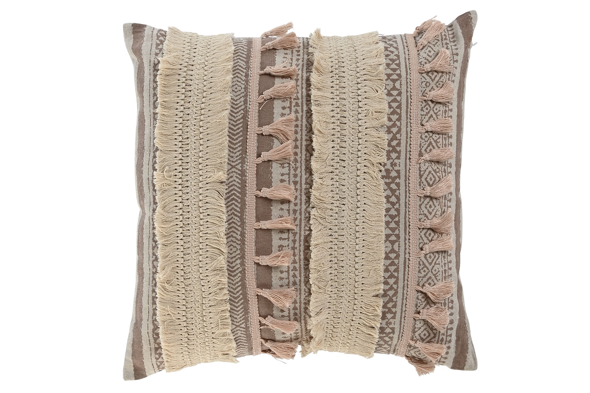 COJIN POLIESTER LINO 45X8X45 450 GR ROSA PALO