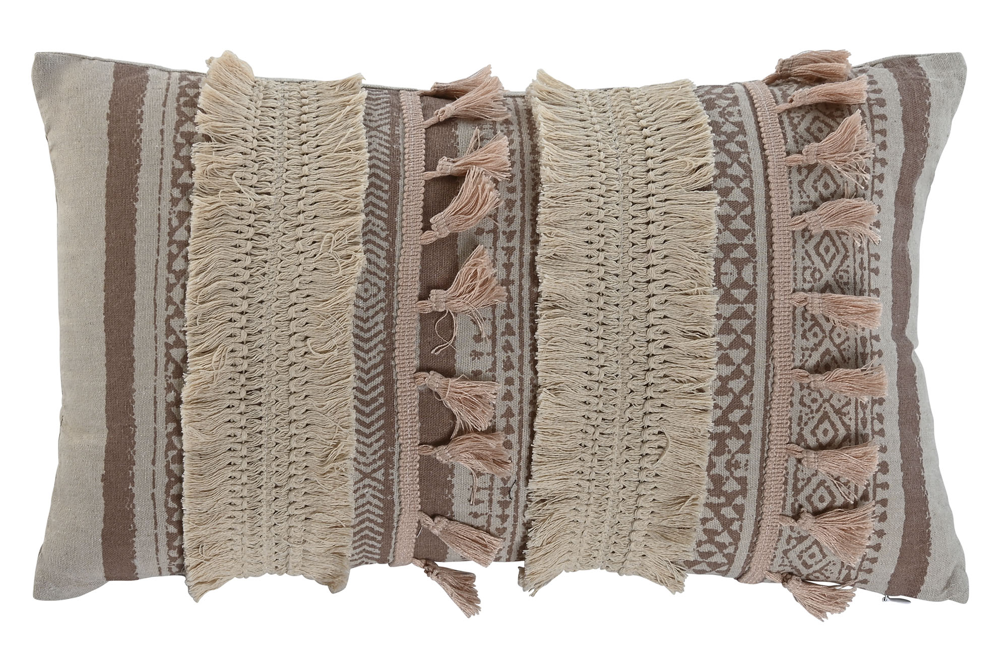 COJIN POLIESTER LINO 50X8X30 380 GR ROSA PALO