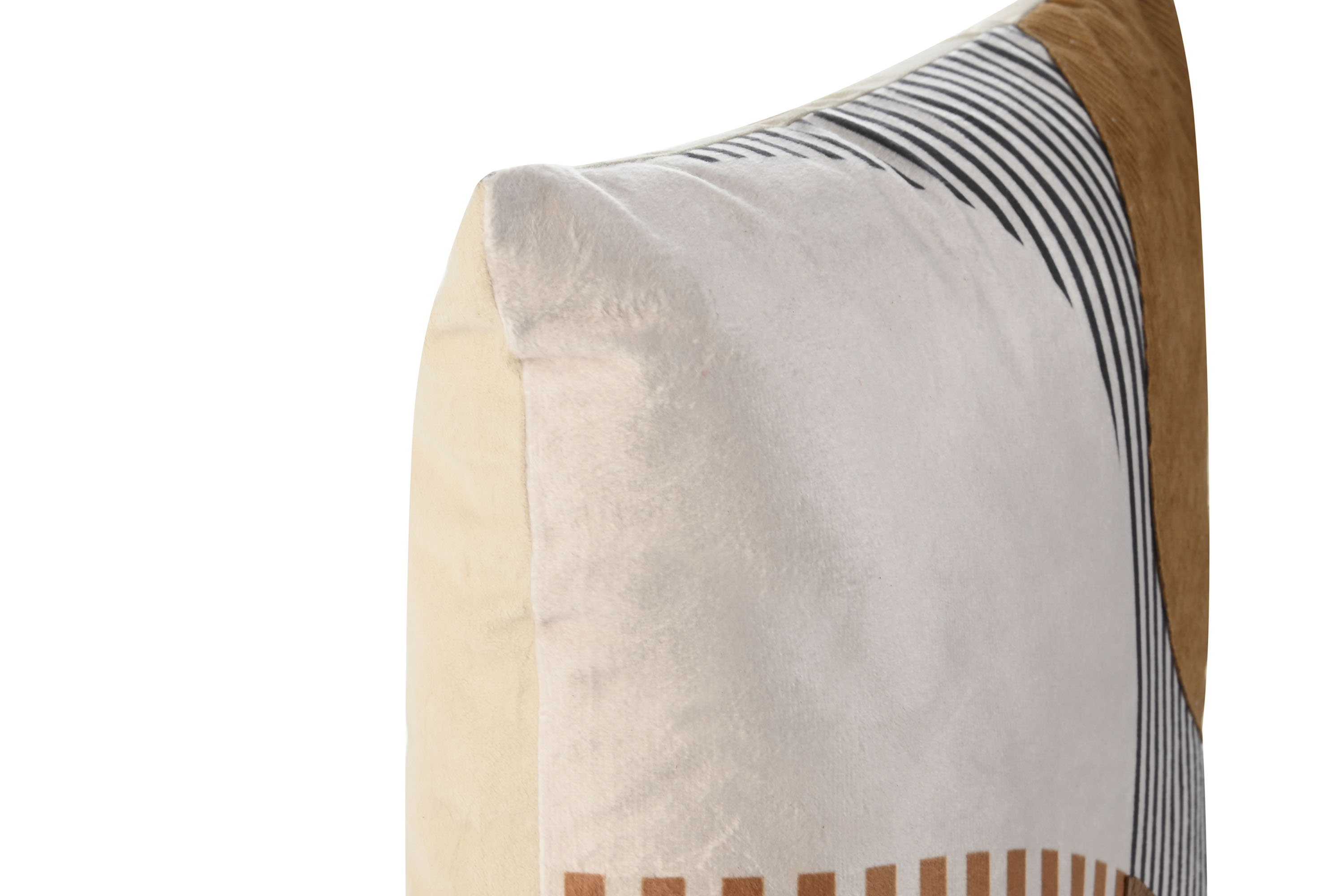 COJIN TERCIOPELO 45X8X45 420 GRS PATCHWORK BEIGE 2