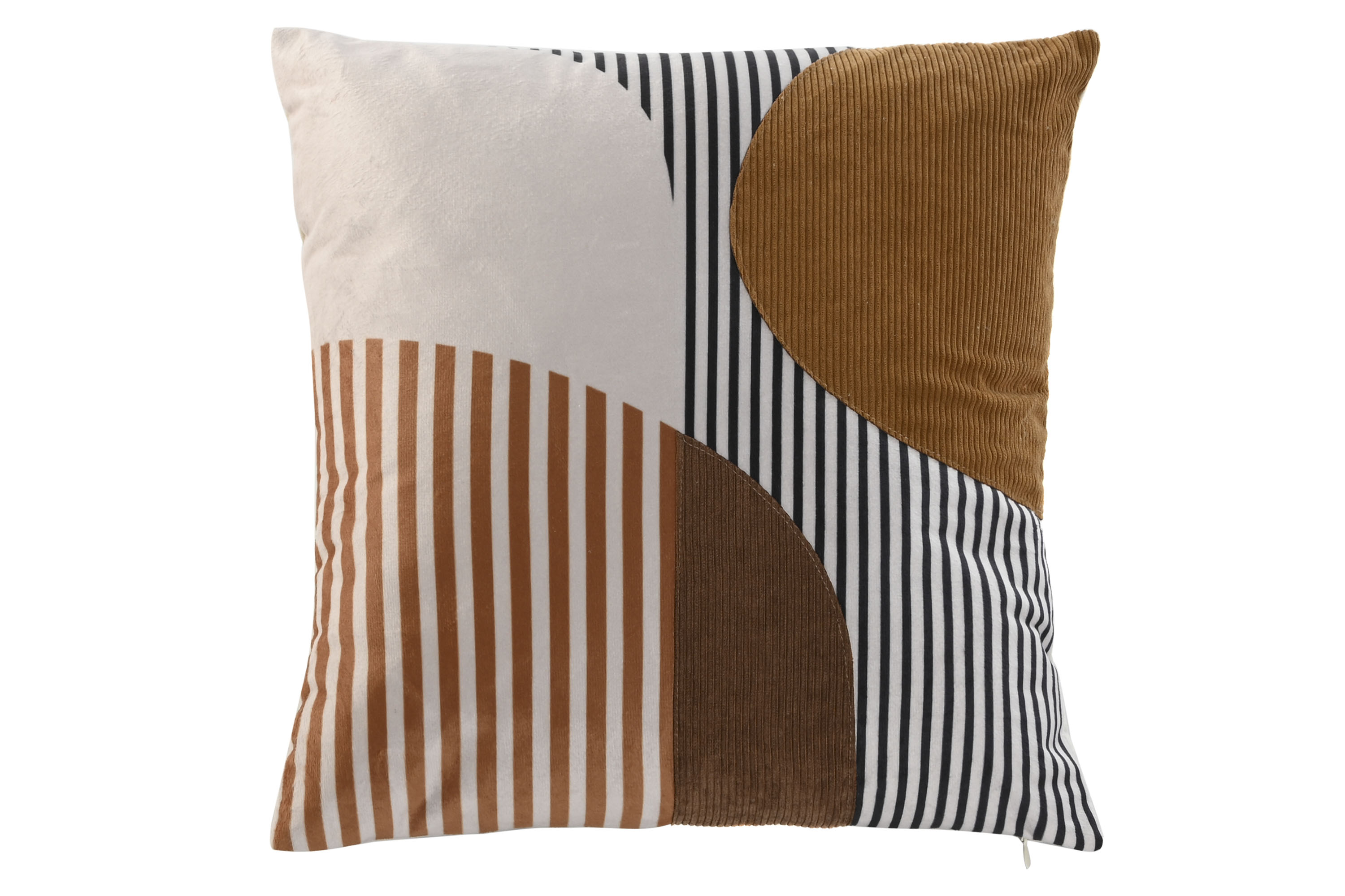 COJIN TERCIOPELO 45X8X45 420 GRS PATCHWORK BEIGE