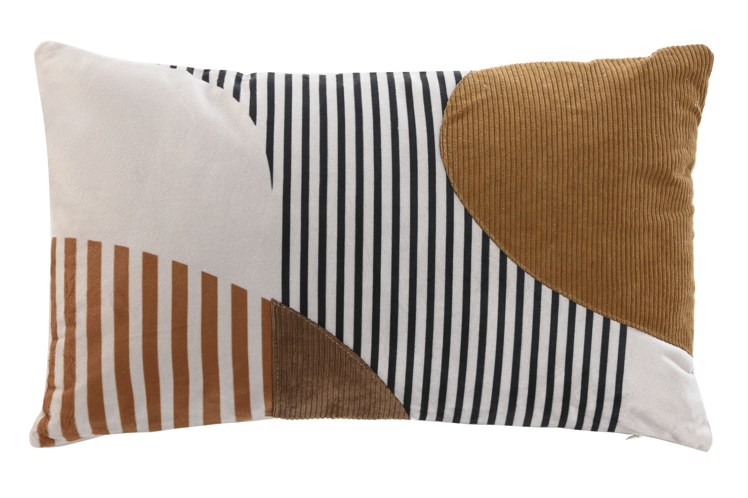 COJIN TERCIOPELO 50X30 380 GRS PATCHWORK BEIGE