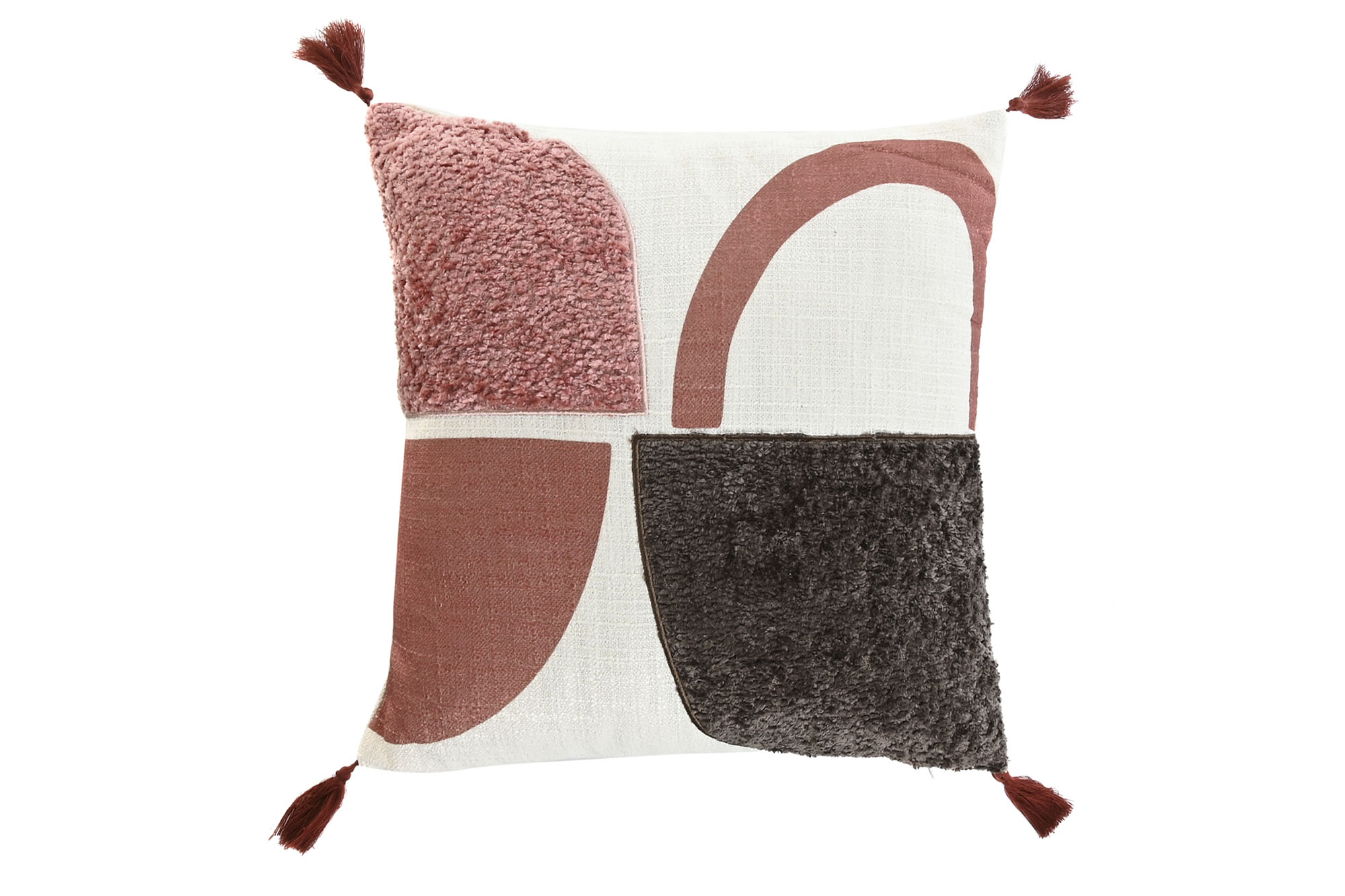 COJIN POLIESTER 45X8X45 420 GRS PATCHWORK BLANCO