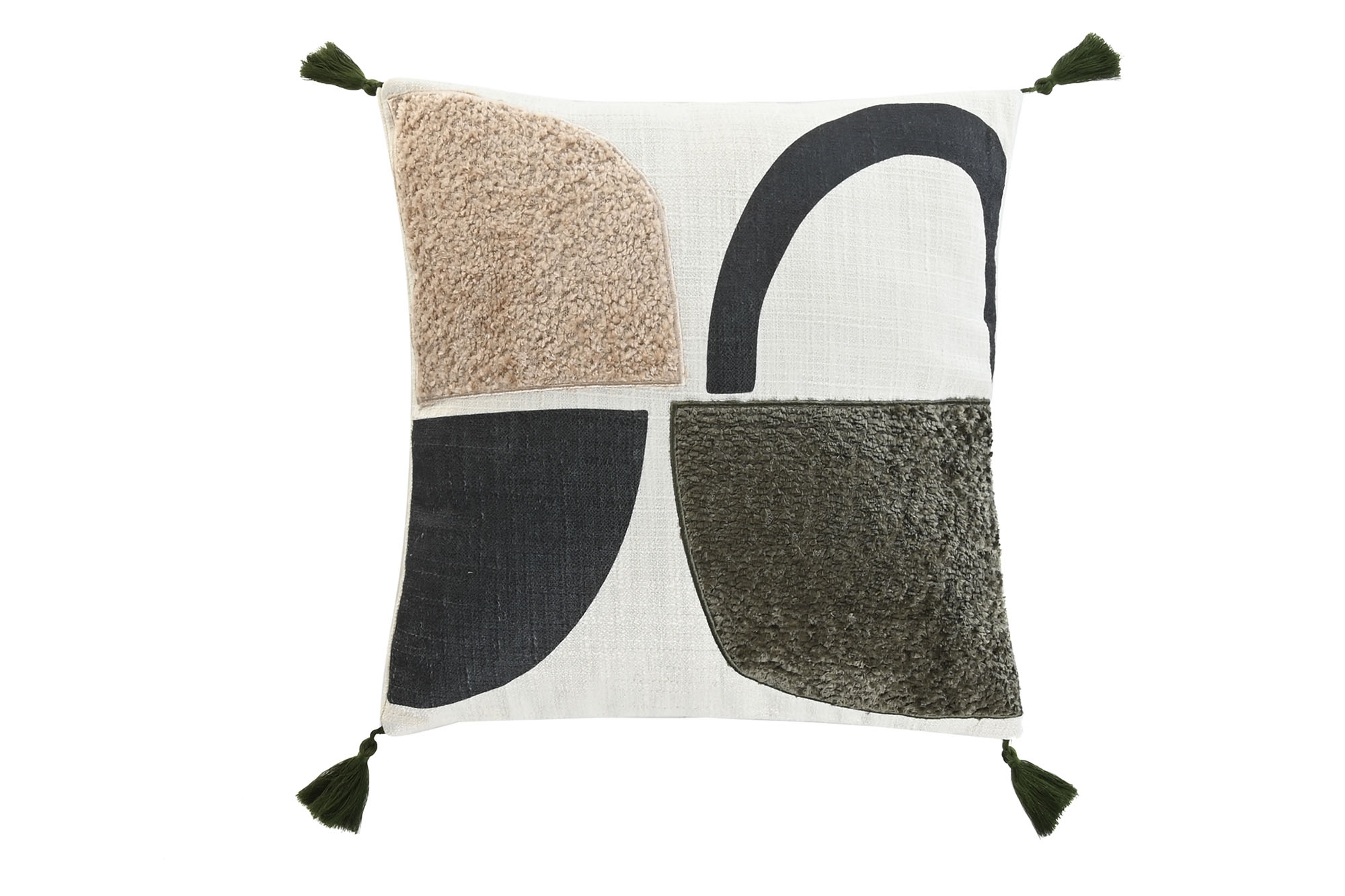 COJIN POLIESTER 45X8X45 420 GRS PATCHWORK VERDE