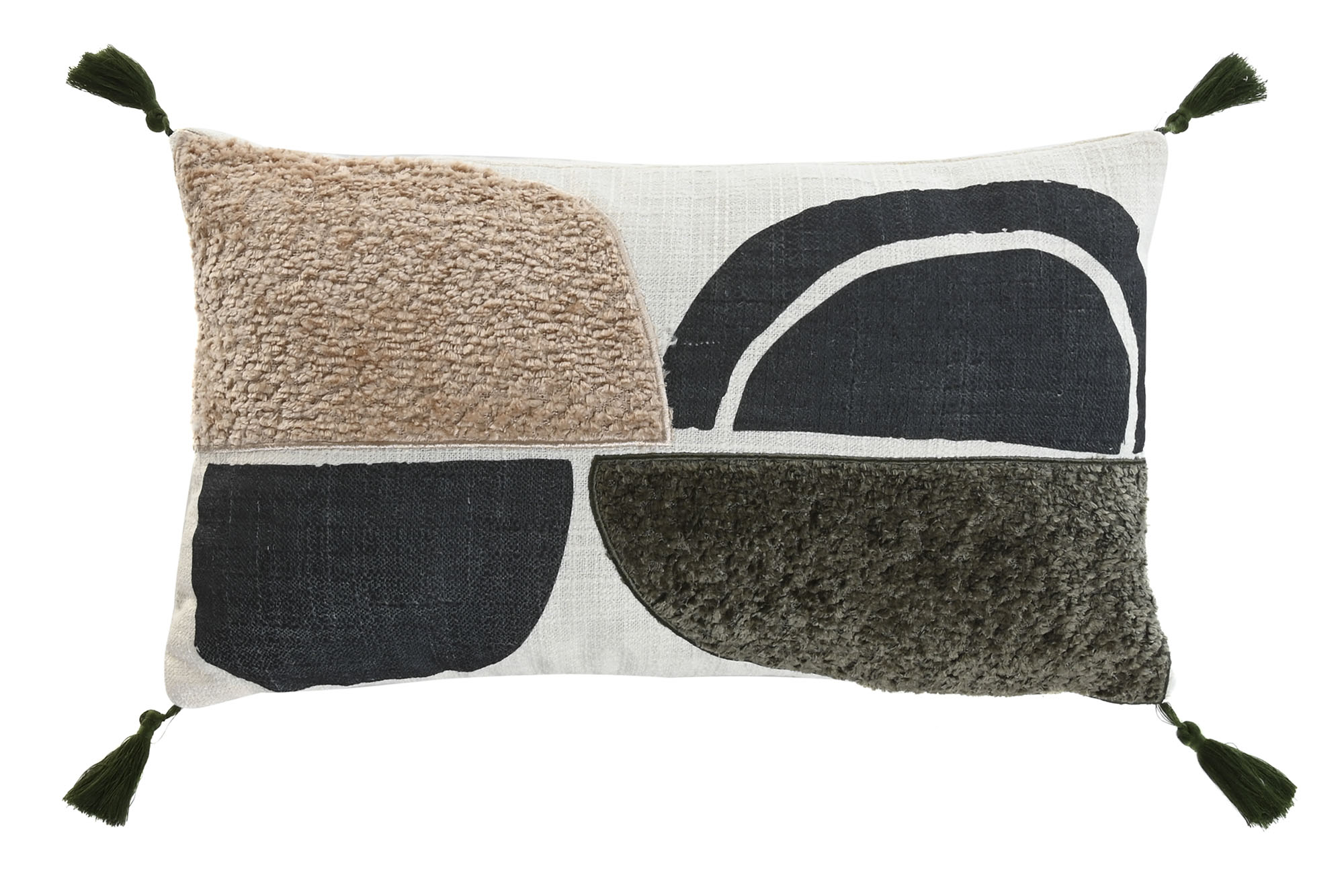 COJIN POLIESTER 50X8X30 380 GRS PATCHWORK VERDE